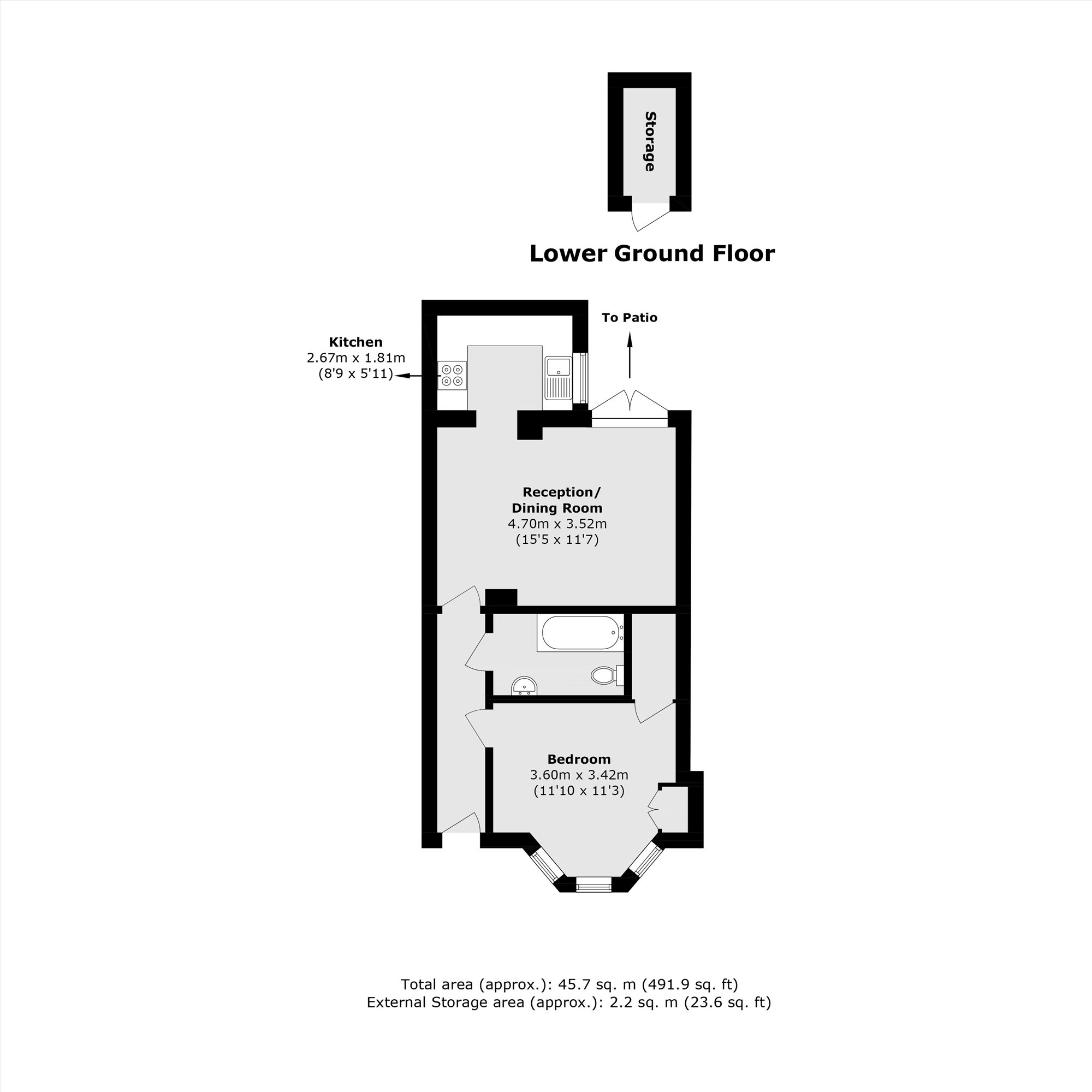 Basement Flat, 85, St Margarets Road, Twickenham floorplan