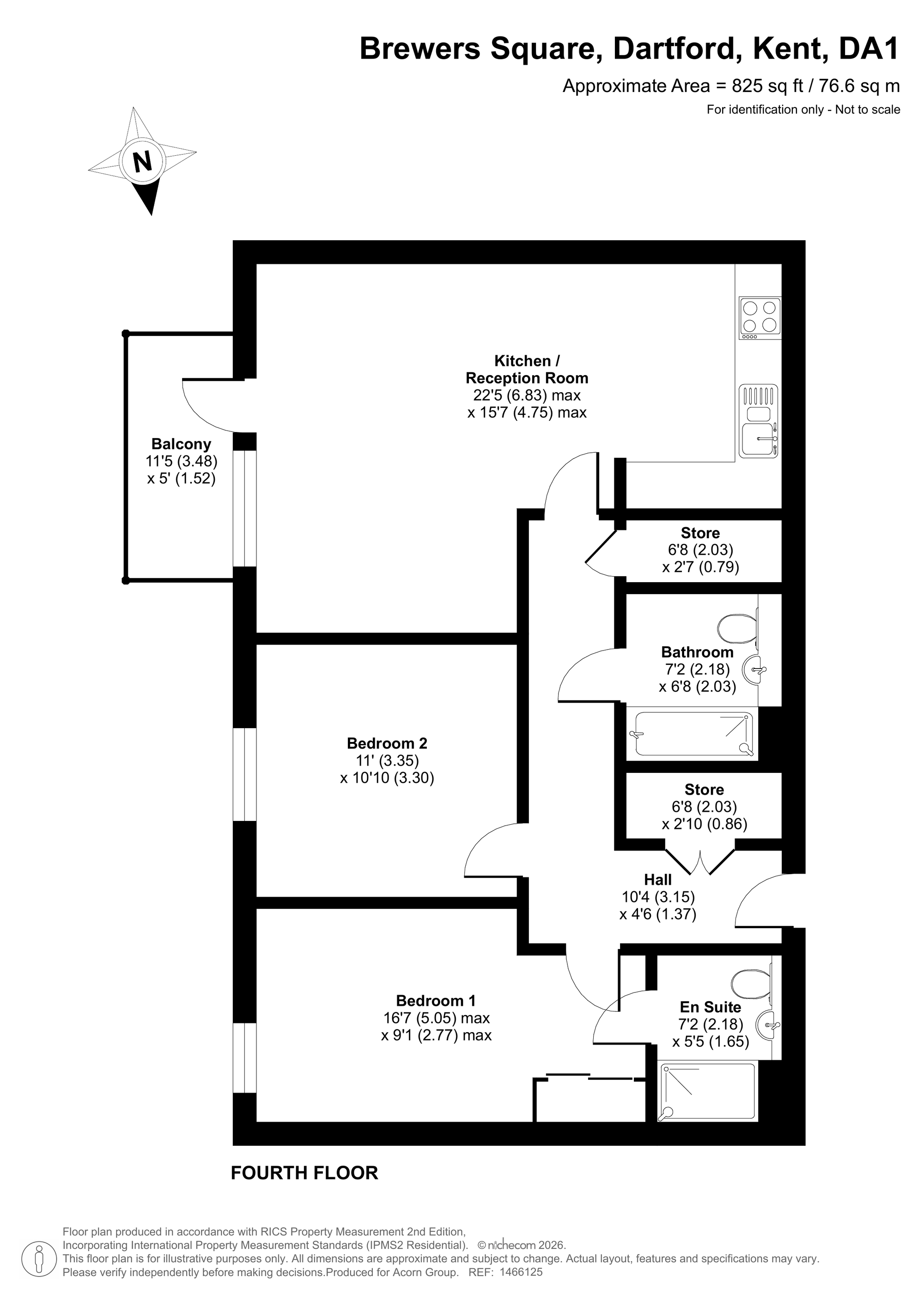 114, Brewers Square, Dartford floorplan