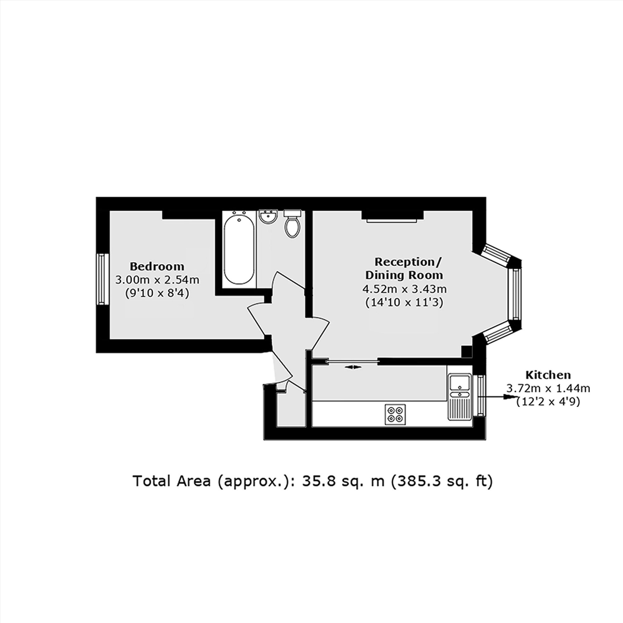 Flat B, 13, Goodwin Road, London floorplan