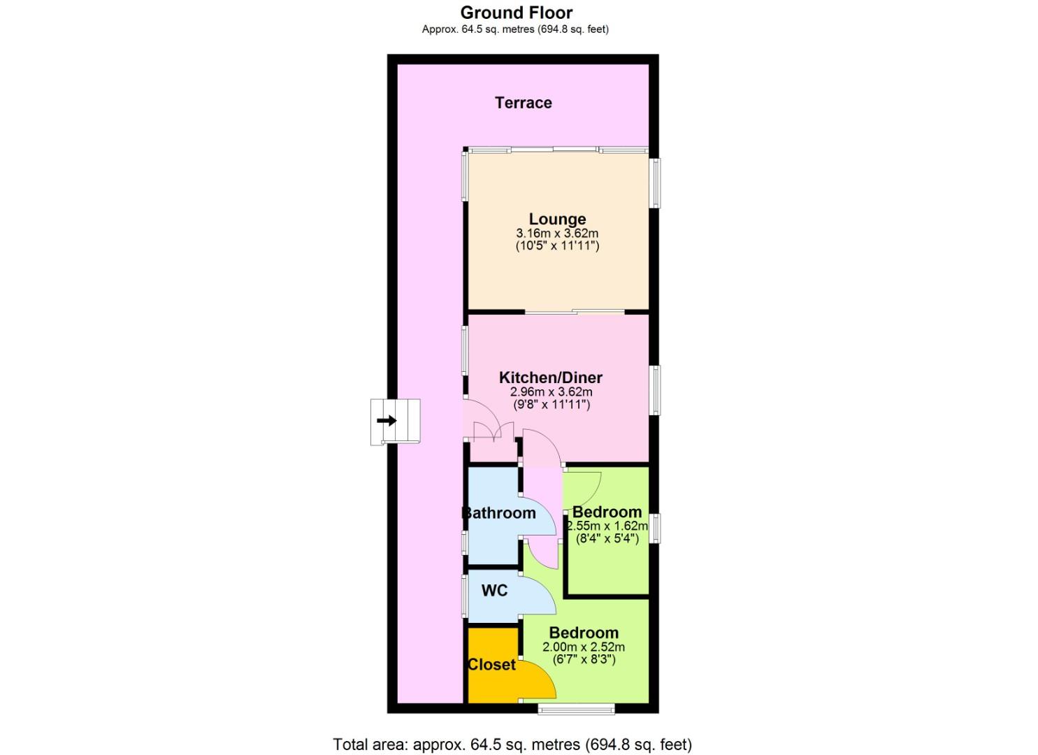 1, Downsview Caravan Park, Bramlands Lane, Woodmancote floorplan