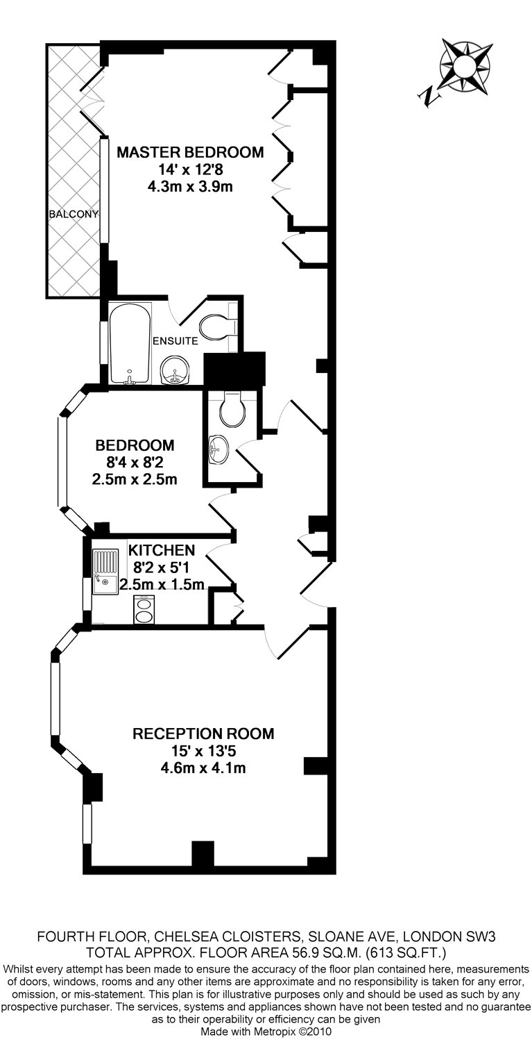 484, Chelsea Cloisters, London floorplan