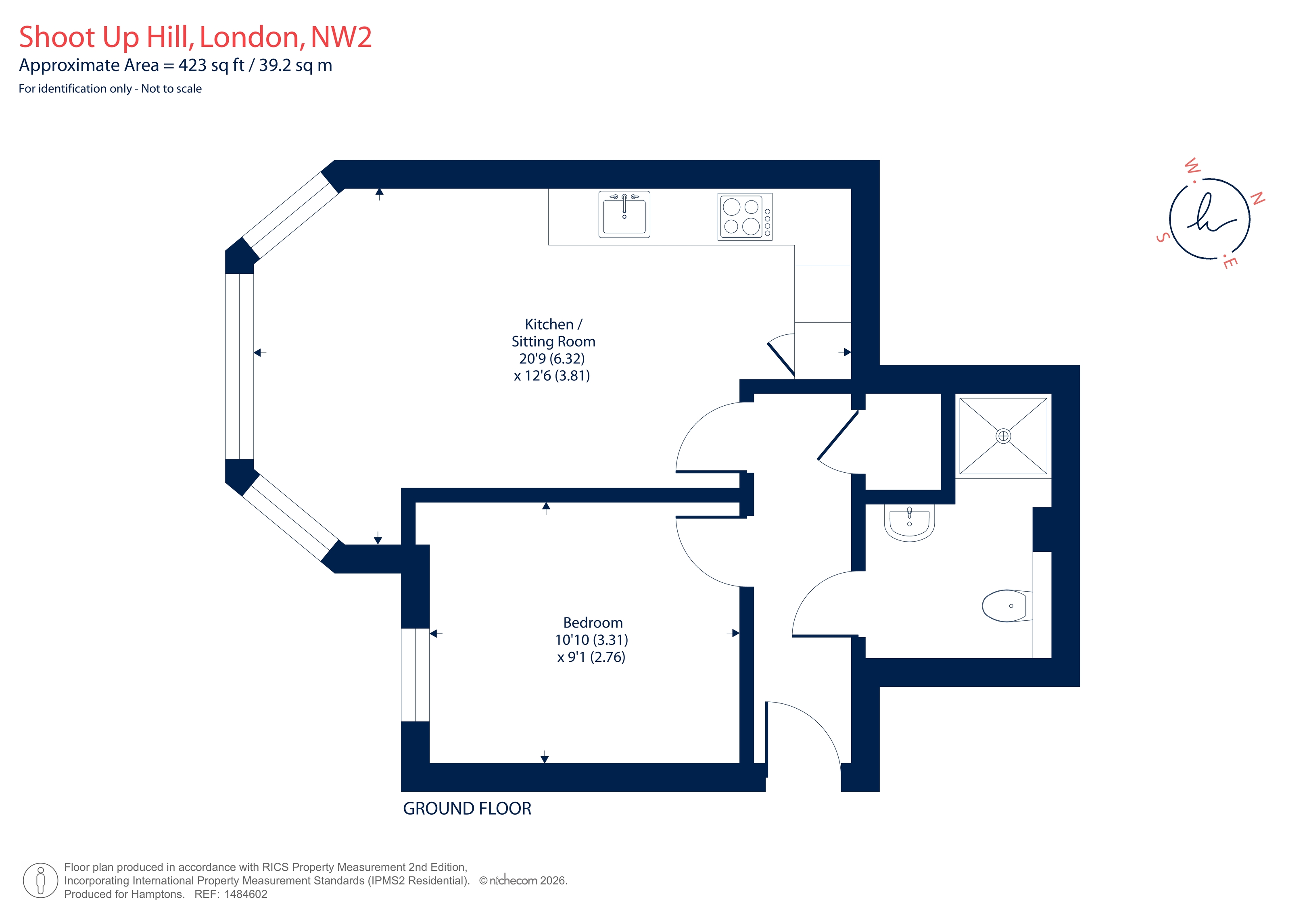 Flat 1, 96-98, Shoot-up Hill, Kilburn floorplan