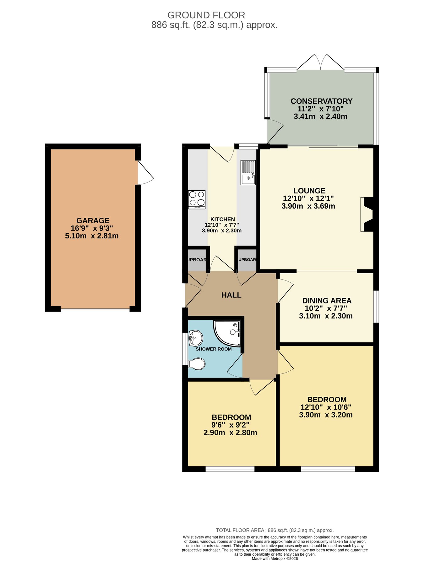 15, Spring Lane, Bexhill-on-Sea floorplan