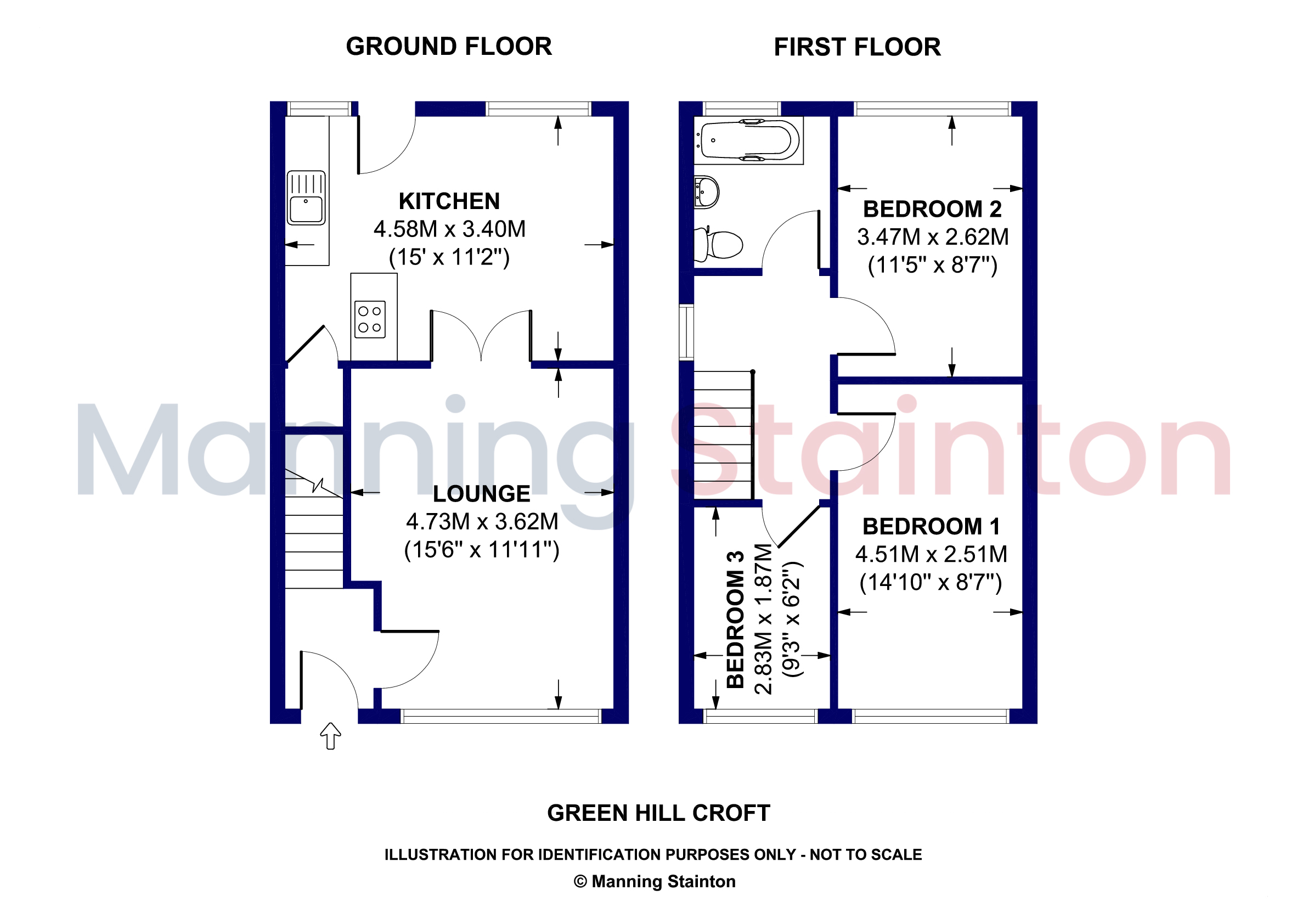 7, Green Hill Croft, West Yorkshire floorplan