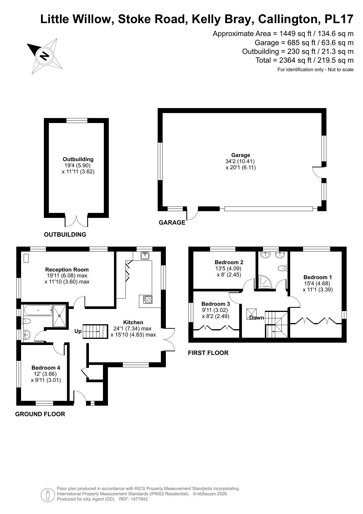 Little Willow, Stoke Road, Callington floorplan