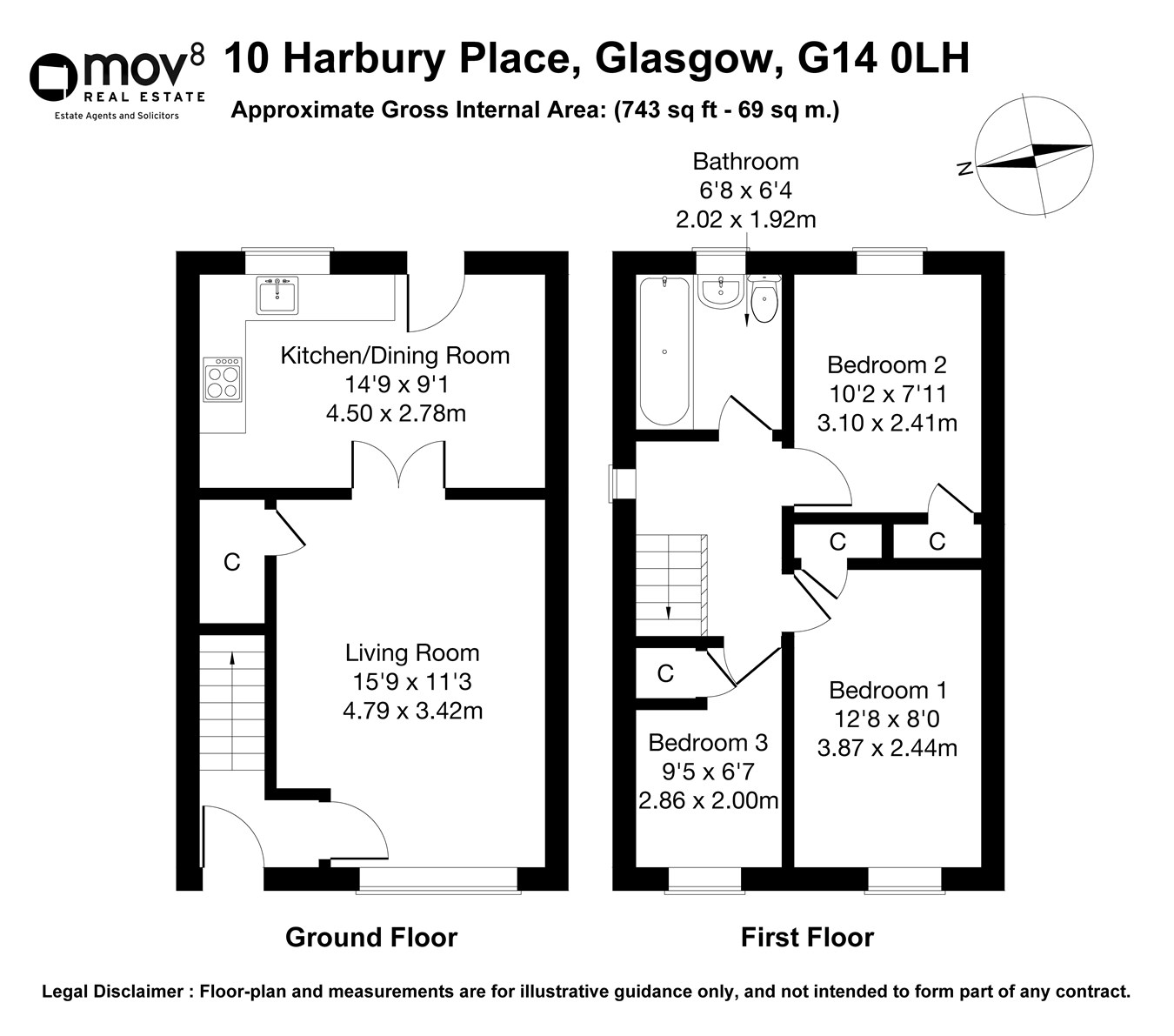 3 bed end terrace house for sale in Harbury Place, Yoker, Glasgow G14