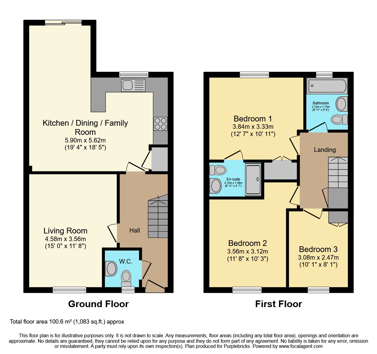 1, Tiberius Walk, Caistor, Market Rasen floorplan