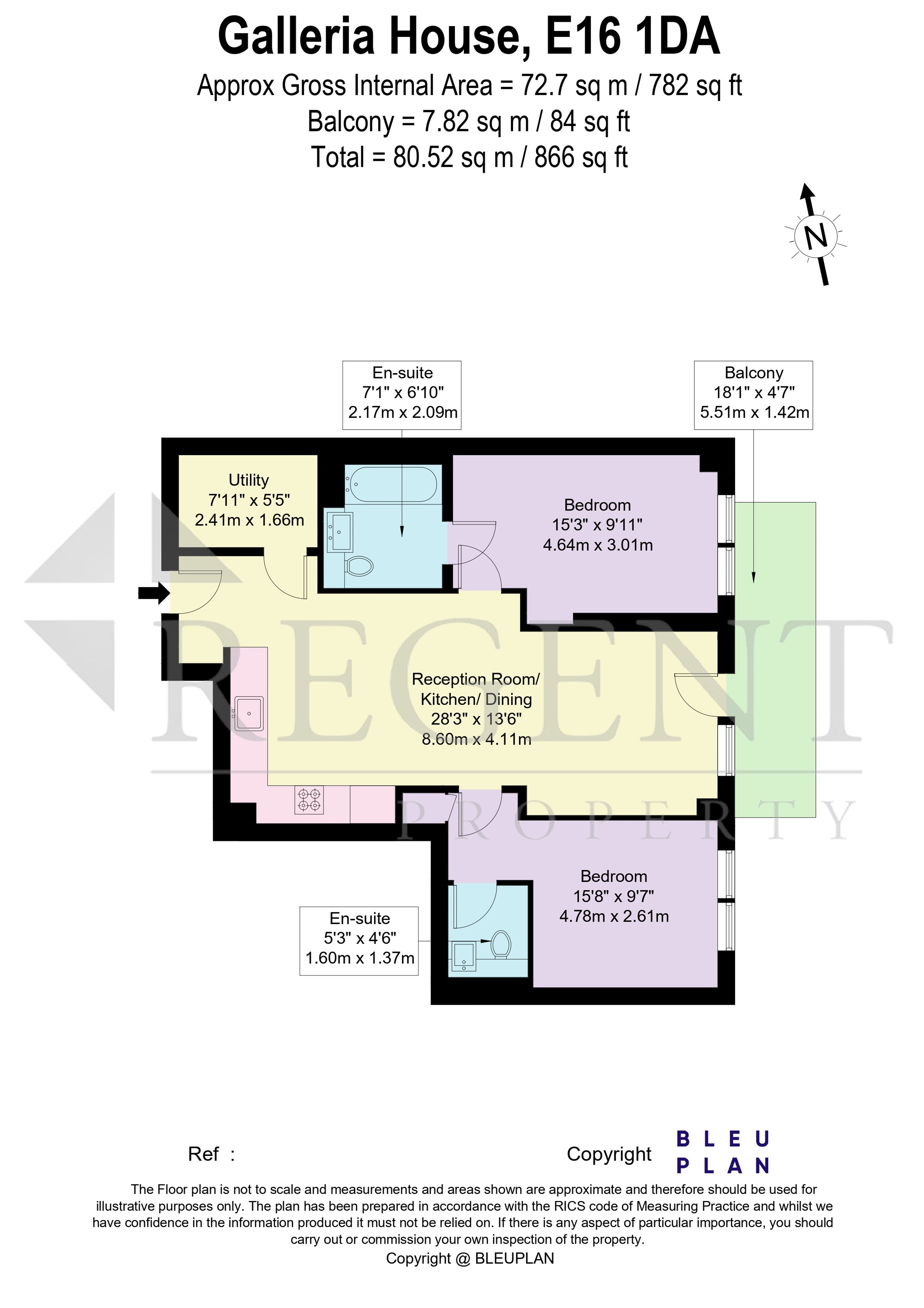 104, Galleria House, London floorplan