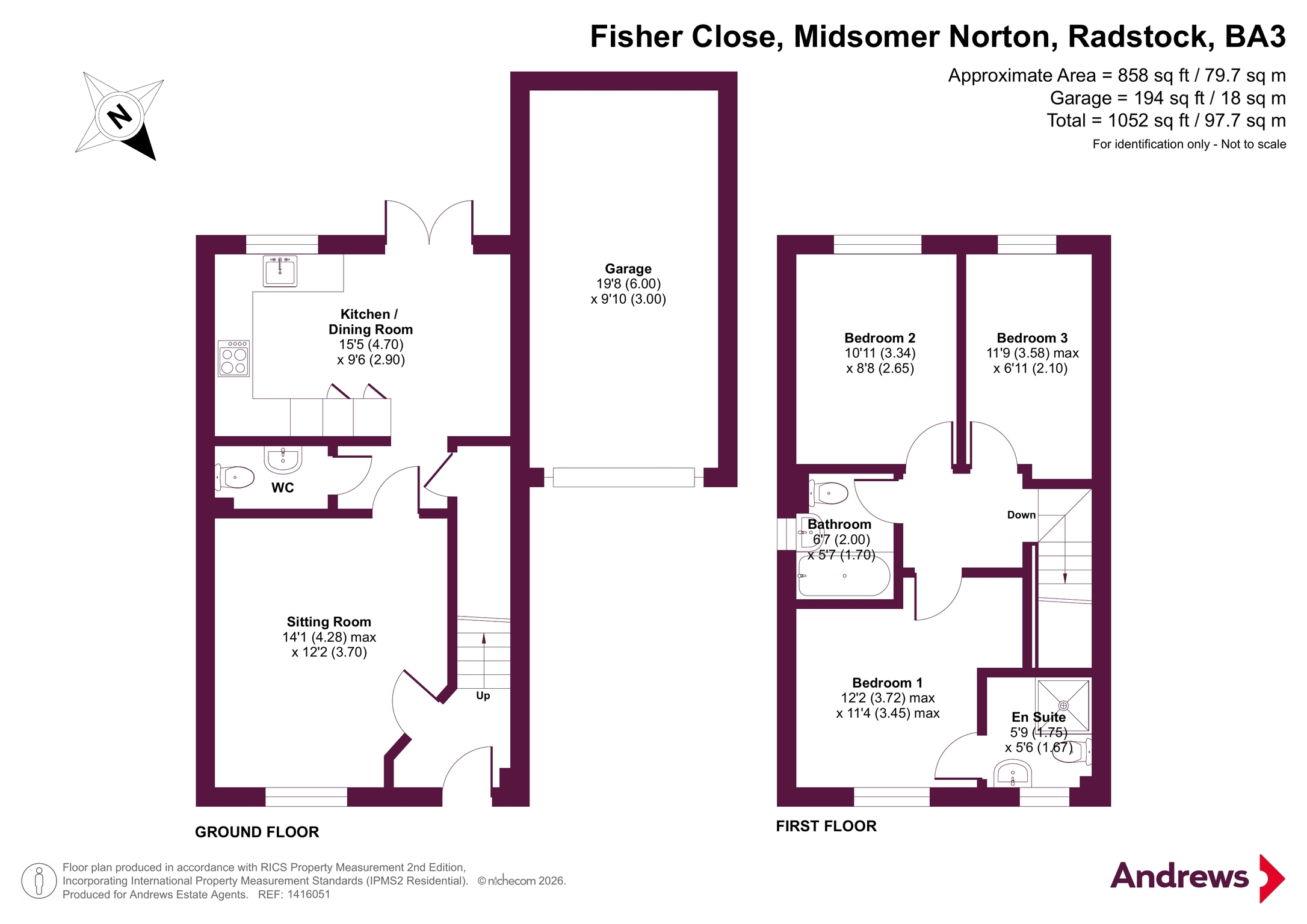 9, Fisher Close, Radstock floorplan