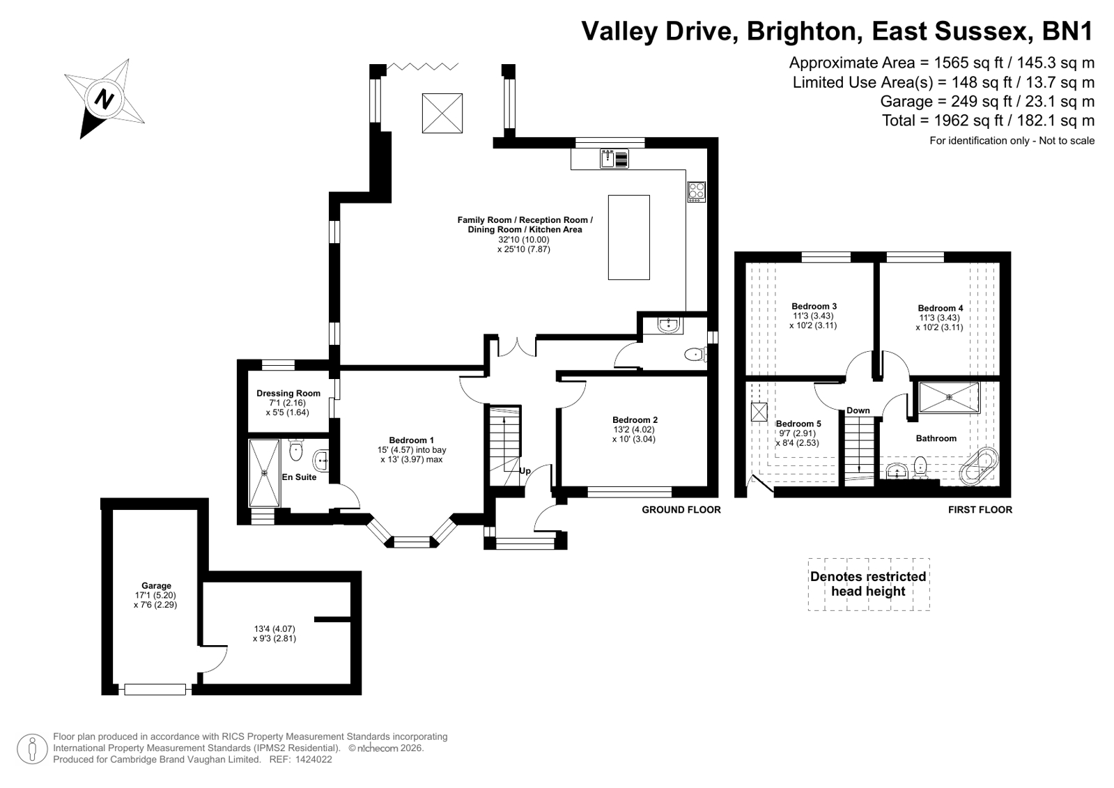 91, Valley Drive, East Sussex floorplan