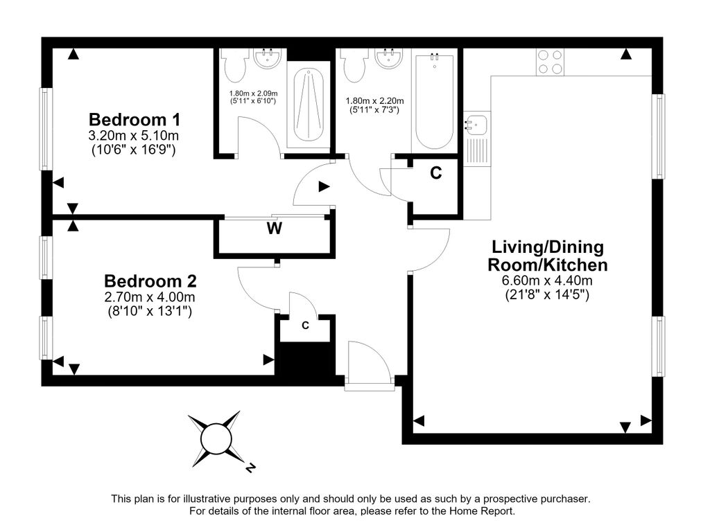 4/5 Barnie Terrace, Portobello, Edinburgh, EH15 1BU floorplan