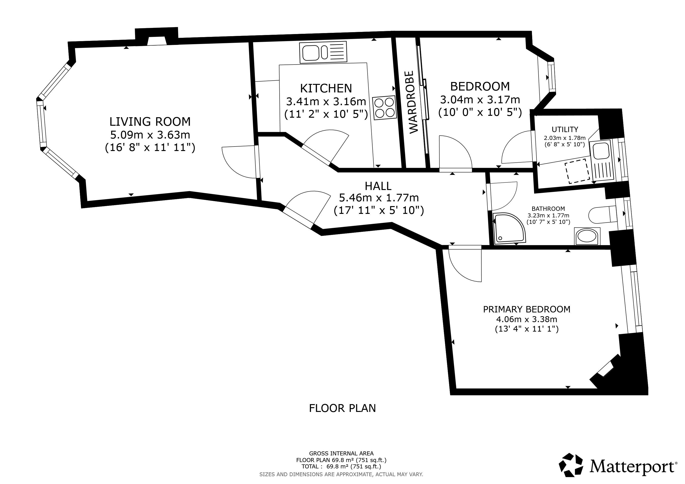 96, Novar Drive, Flat 0/1, Hyndland floorplan