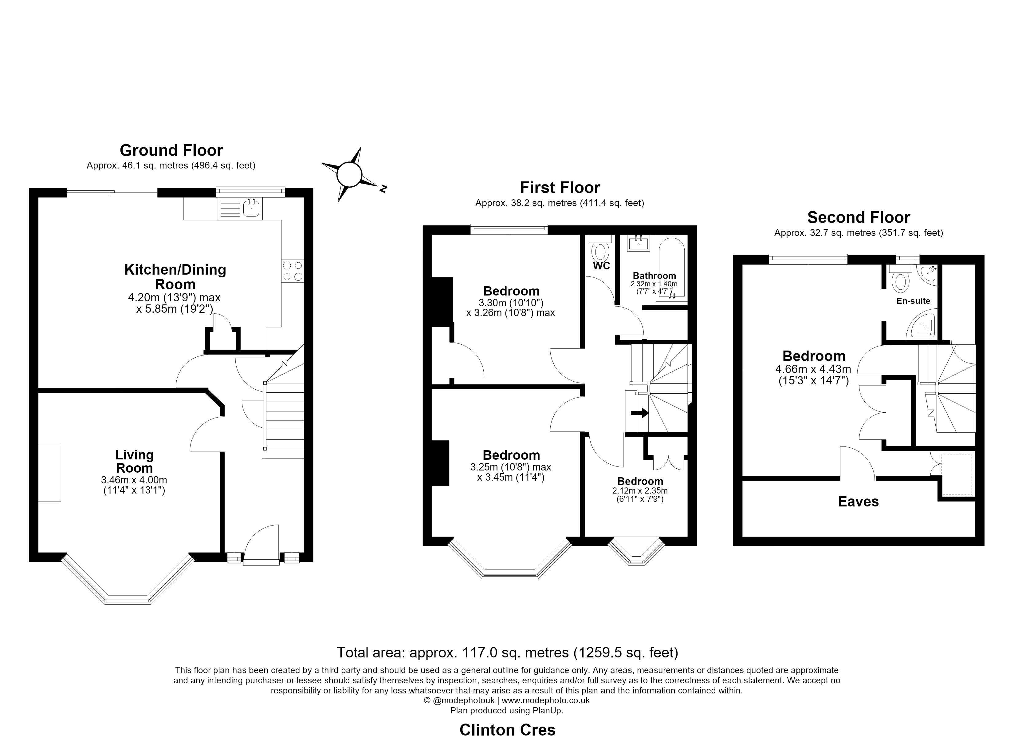 Clinton Crescent, Ilford floorplan