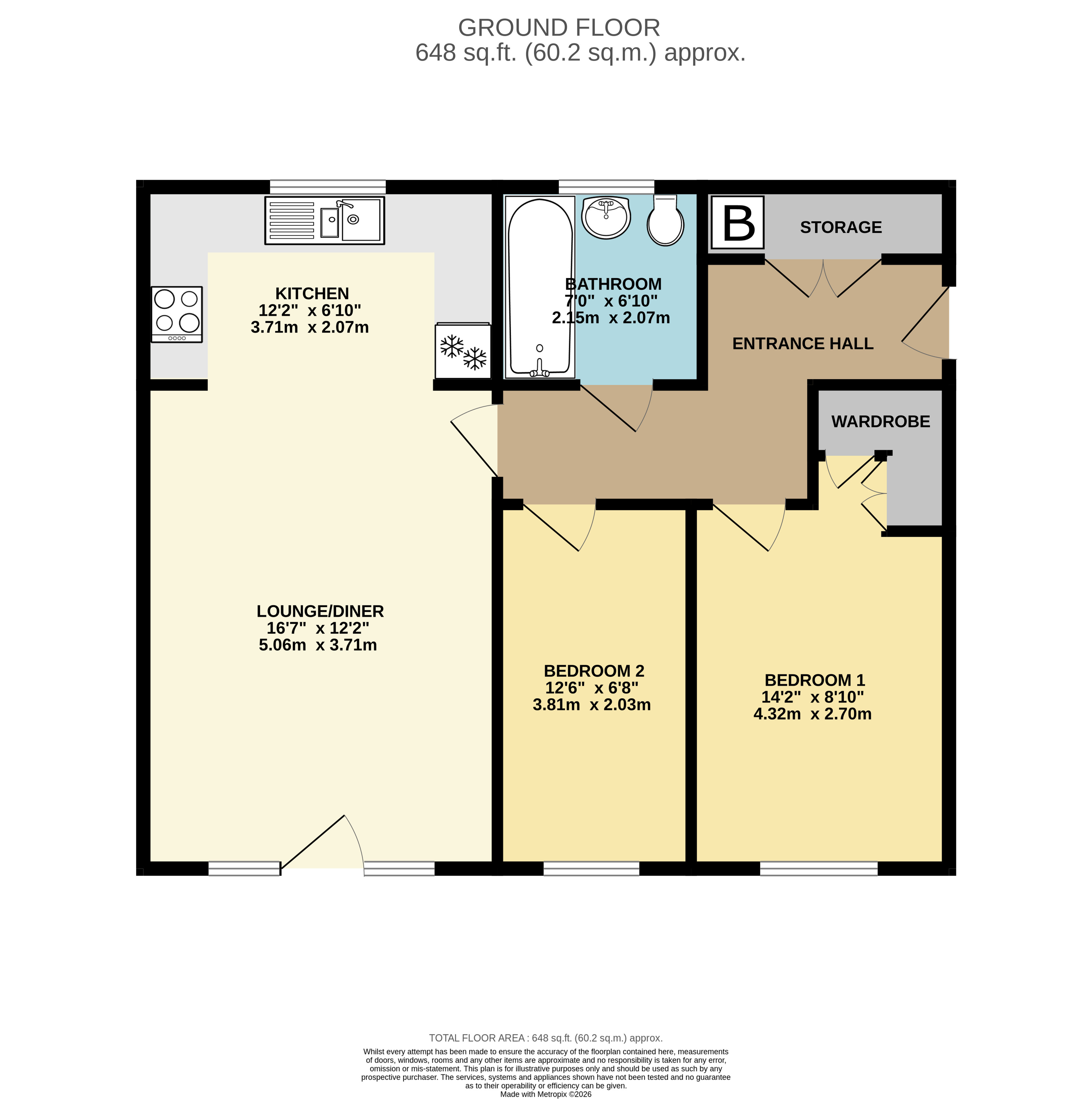 Flat 1, 92, Rowditch Furlong, Milton Keynes floorplan