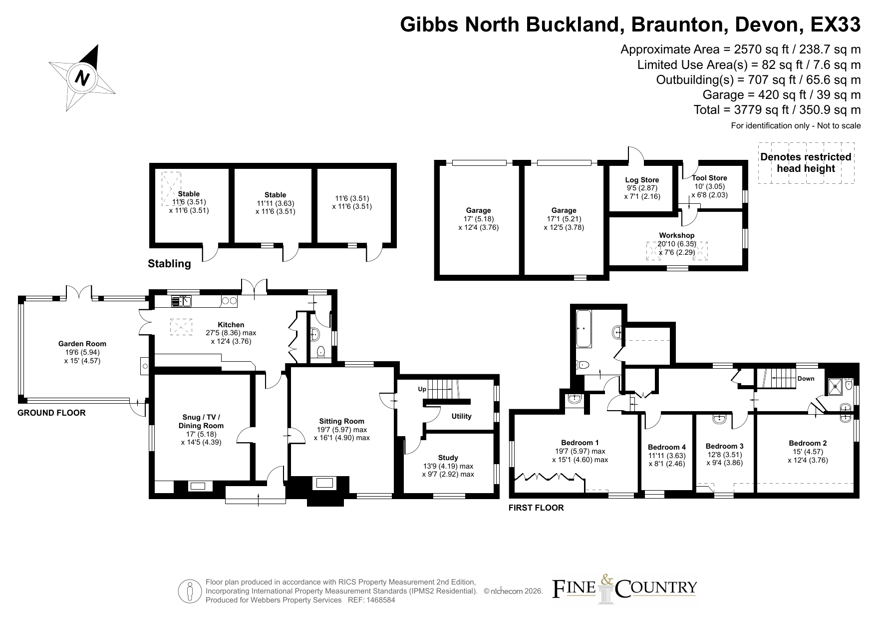 Gibbs,, North Buckland, Devon floorplan