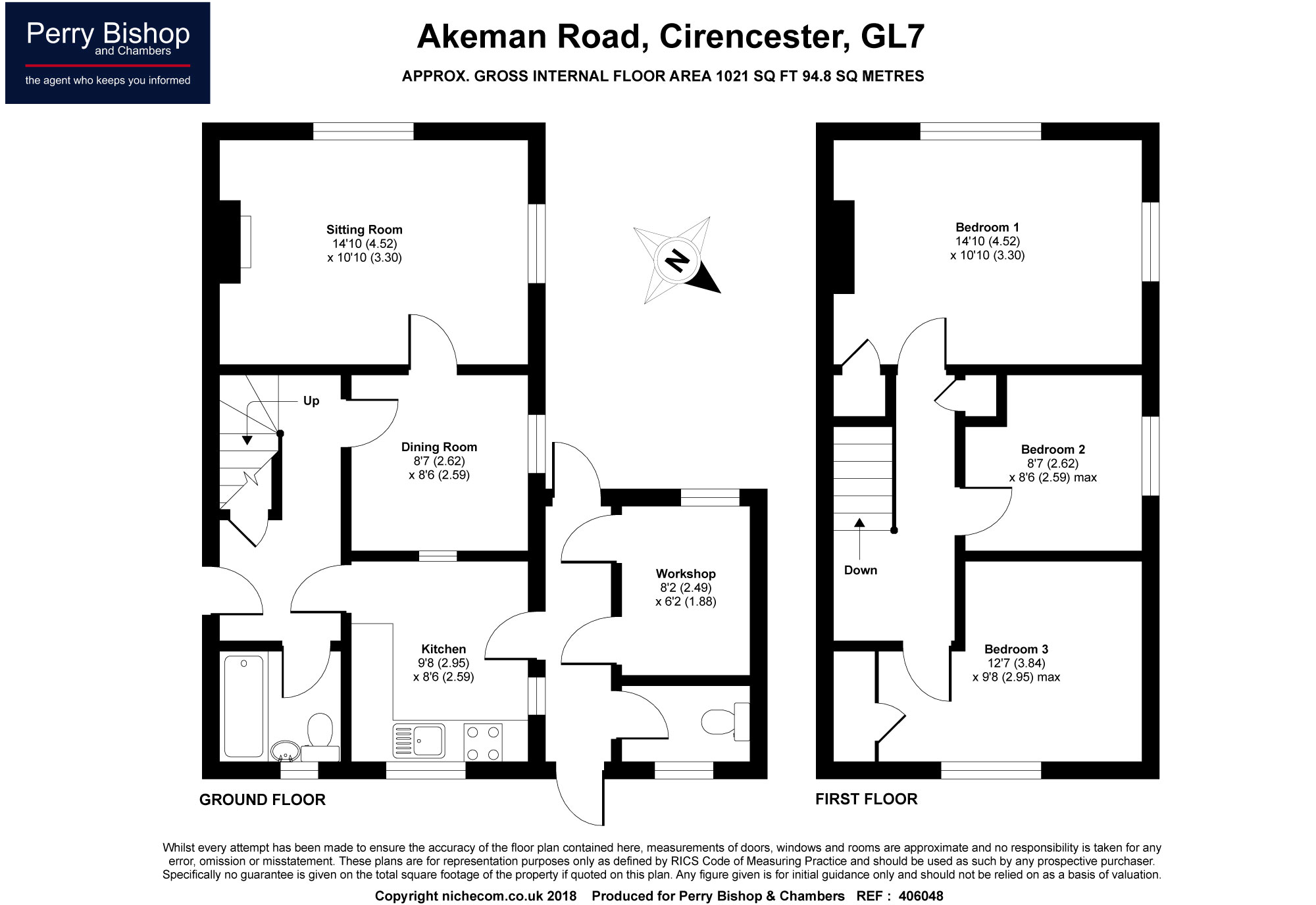 3 Bedrooms Semi-detached house for sale in Akeman Road, Cirencester GL7