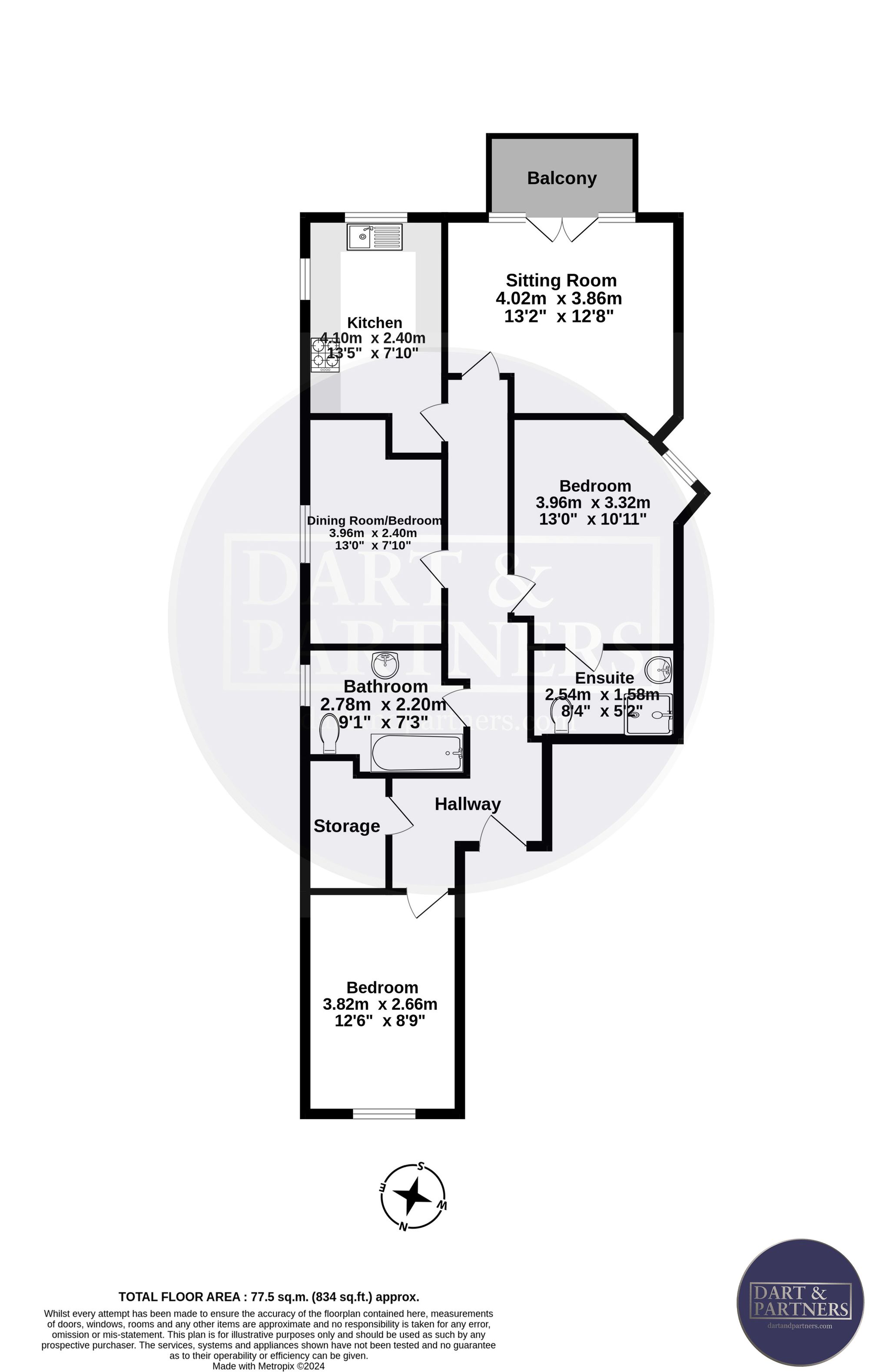 Flat 5, Firlands, Teignmouth floorplan