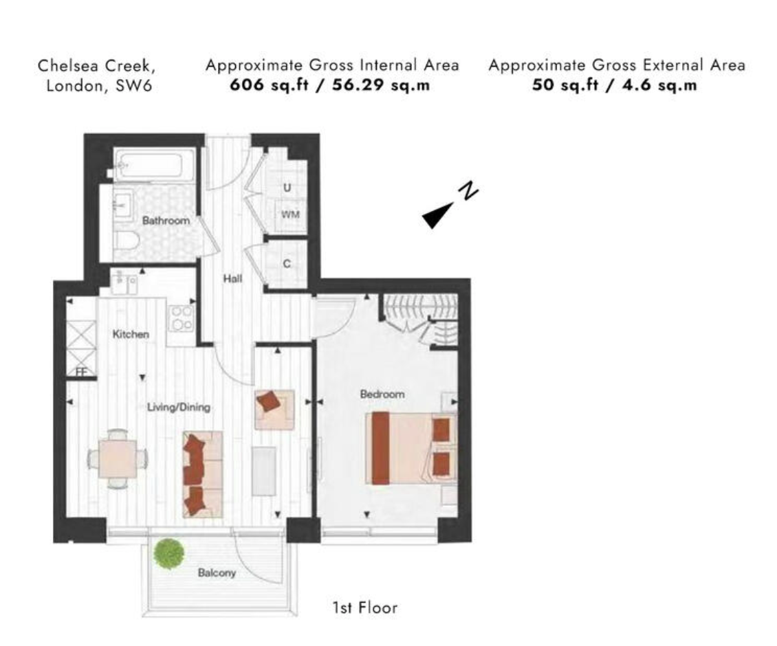 Flat 11, Savoy House, London floorplan