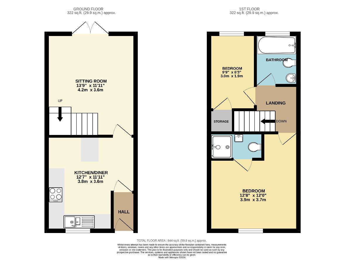 2 Leeds Avenue, Worcester floorplan