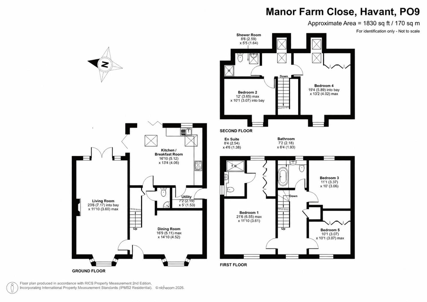 25, Manor Farm Close, Havant floorplan