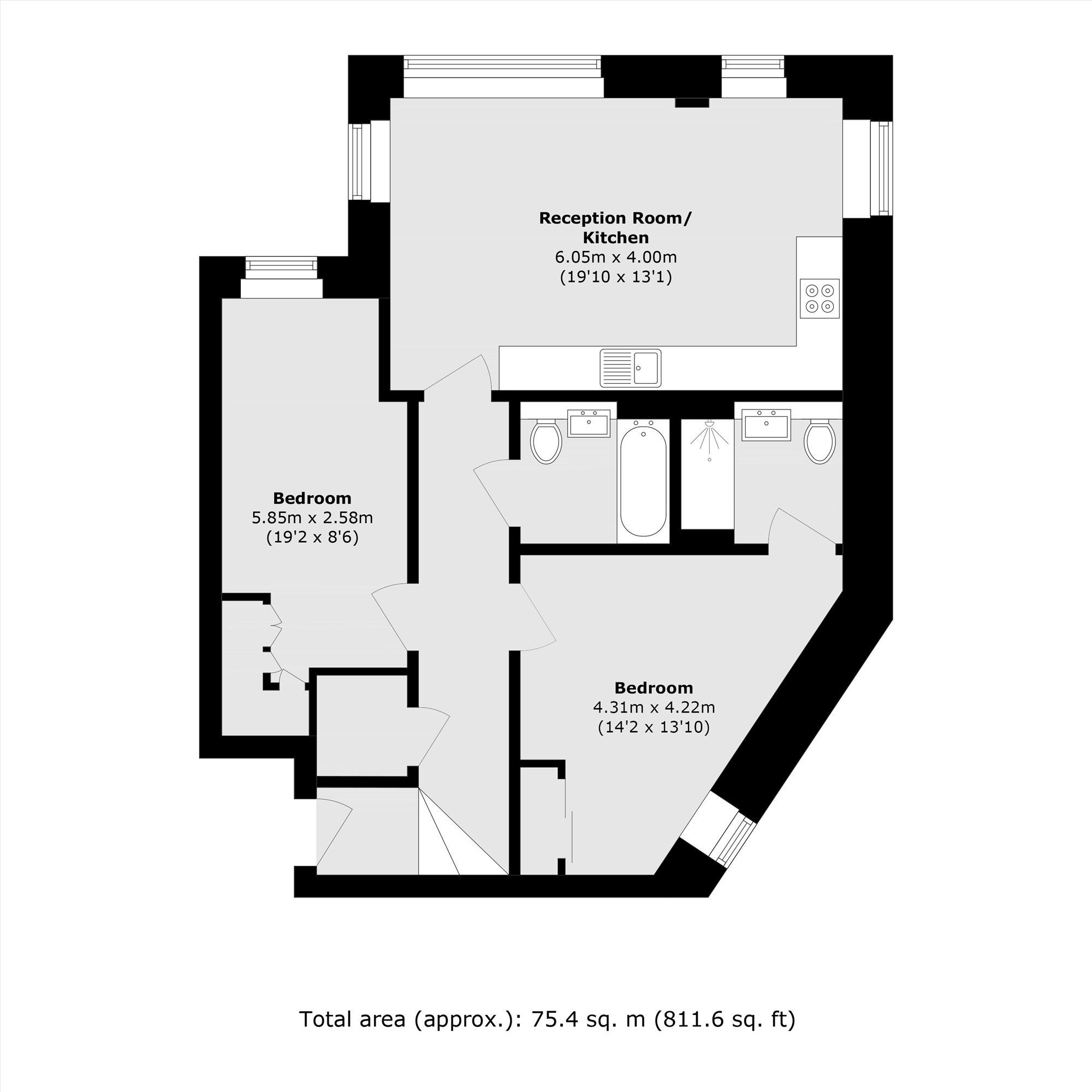 56 Acton Town Hall Apartments, Winchester Street, London floorplan