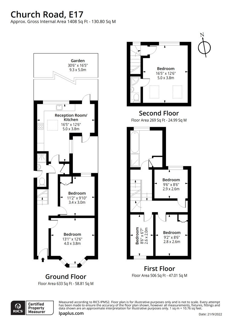 134, Church Road, London floorplan