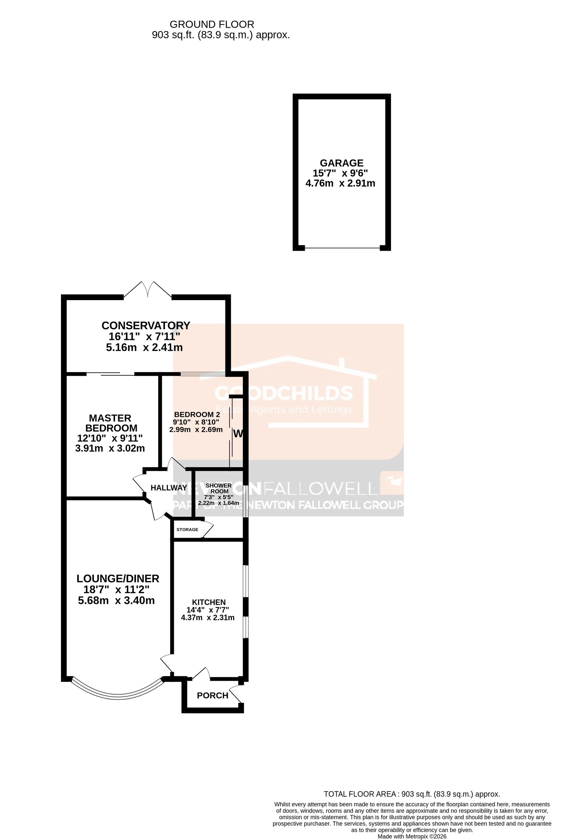 107 Gleneagles Crescent, Stoke-On-Trent floorplan