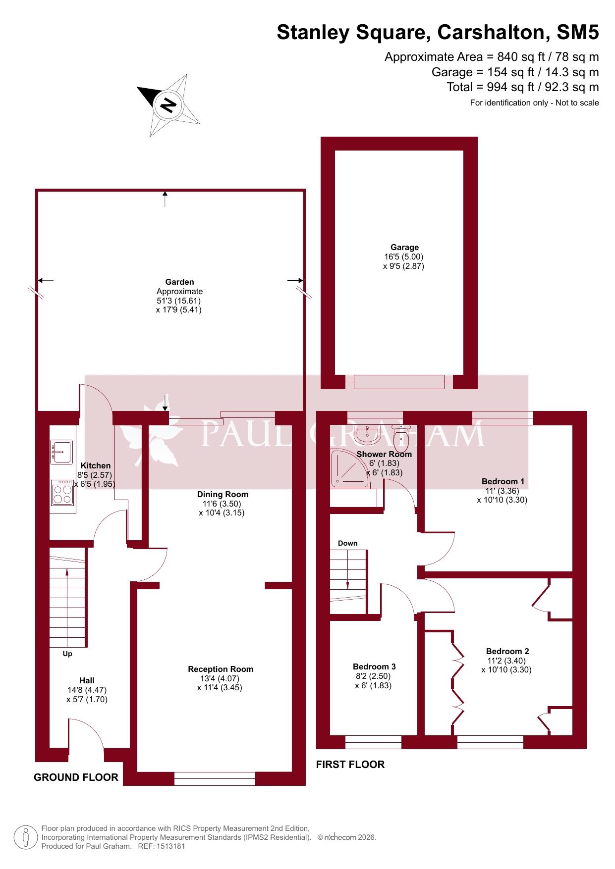 14, Stanley Square, Carshalton floorplan