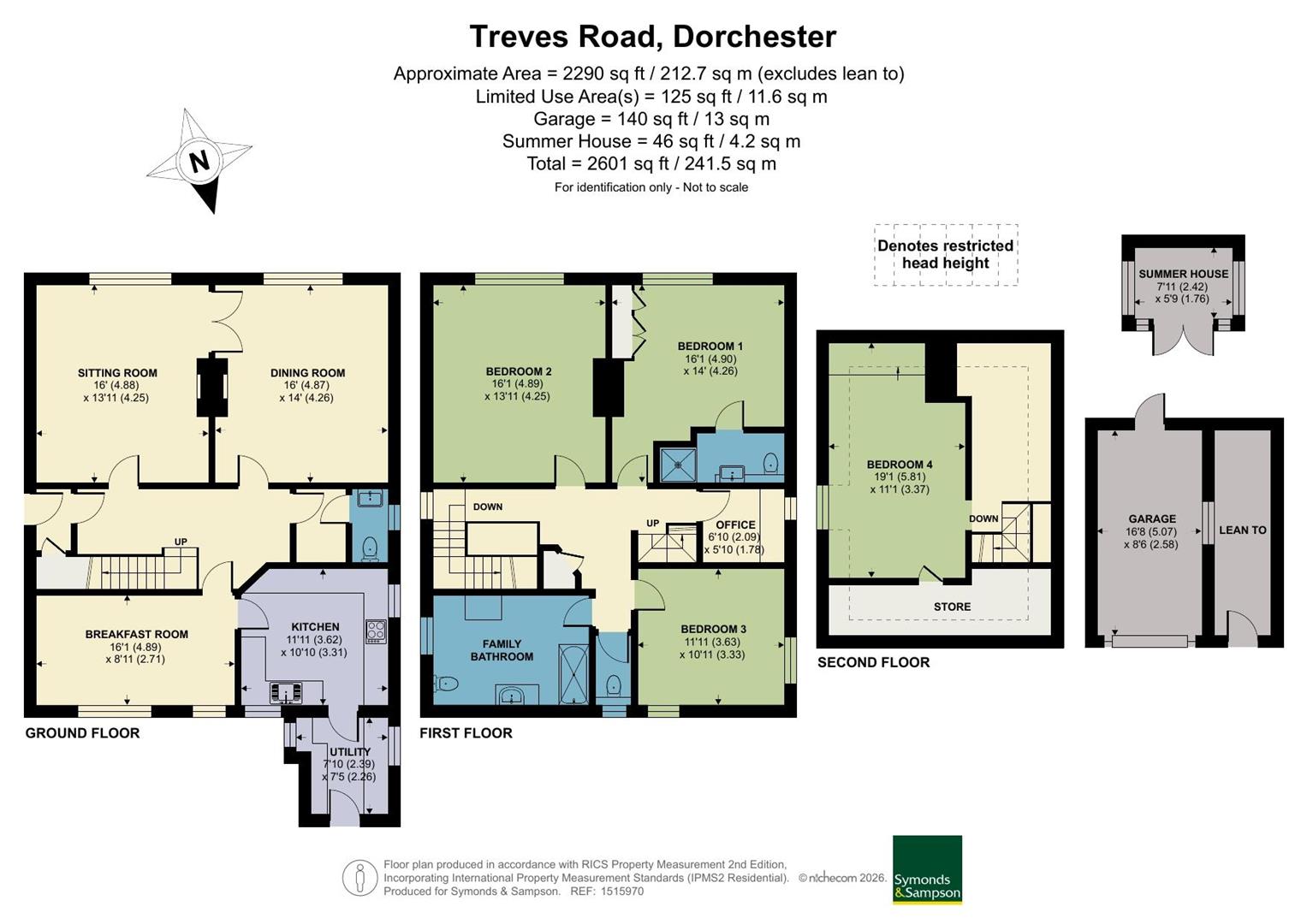 Little Downs, 9, Treves Road, Dorchester floorplan
