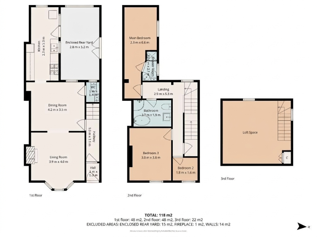 12, North Road, Saltburn-by-the-Sea floorplan