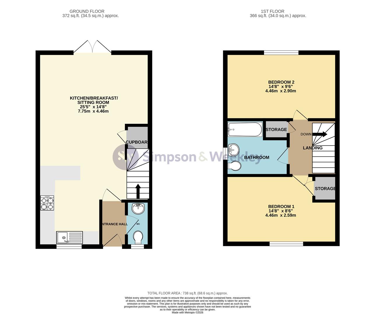 7, Peridot Drive, Wellingborough floorplan