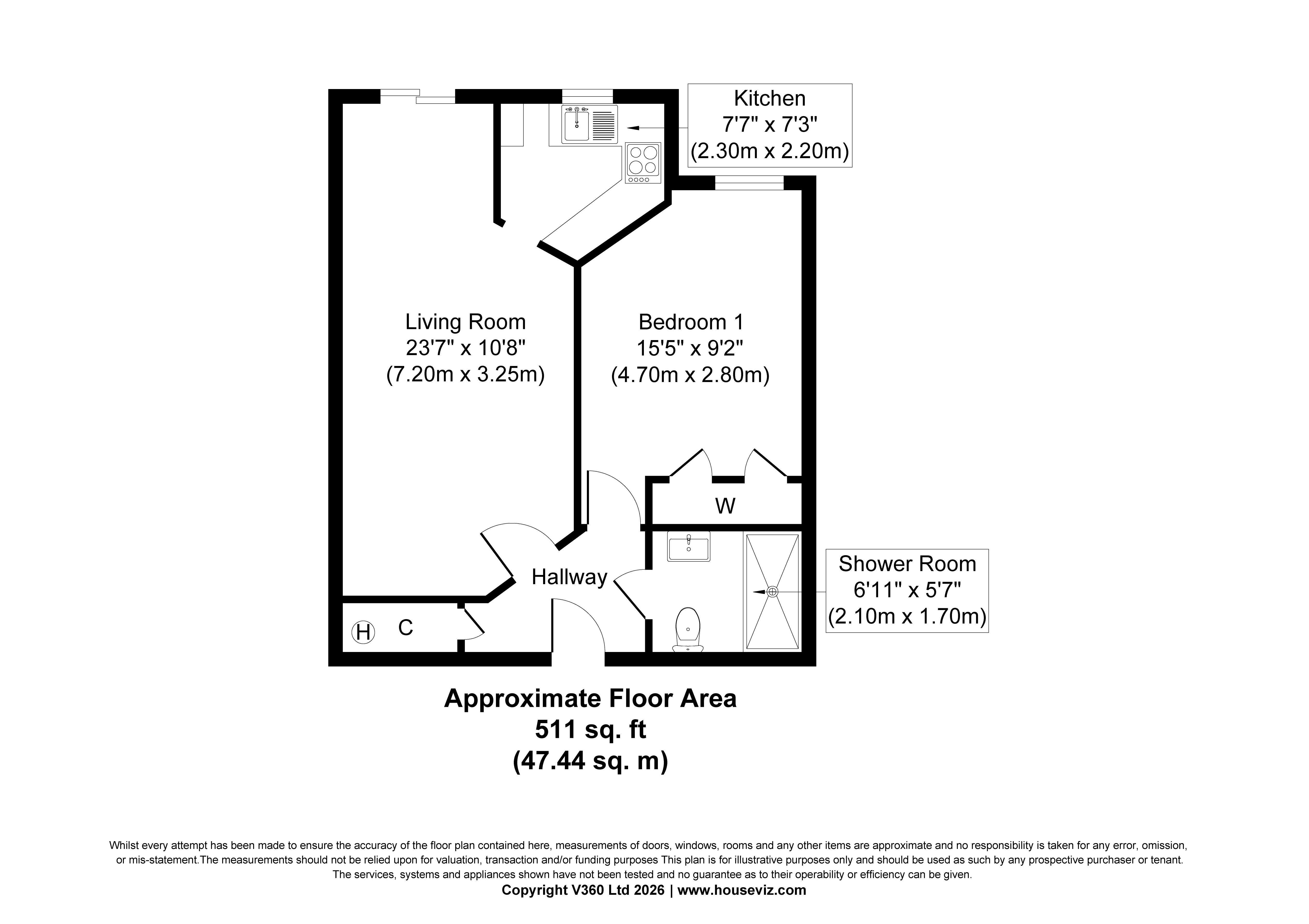 Flat 43,, Castle Court,, Glasgow floorplan