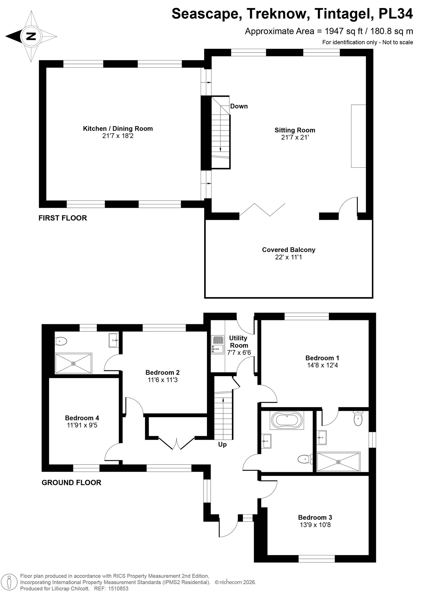 Seascape, Tintagel floorplan