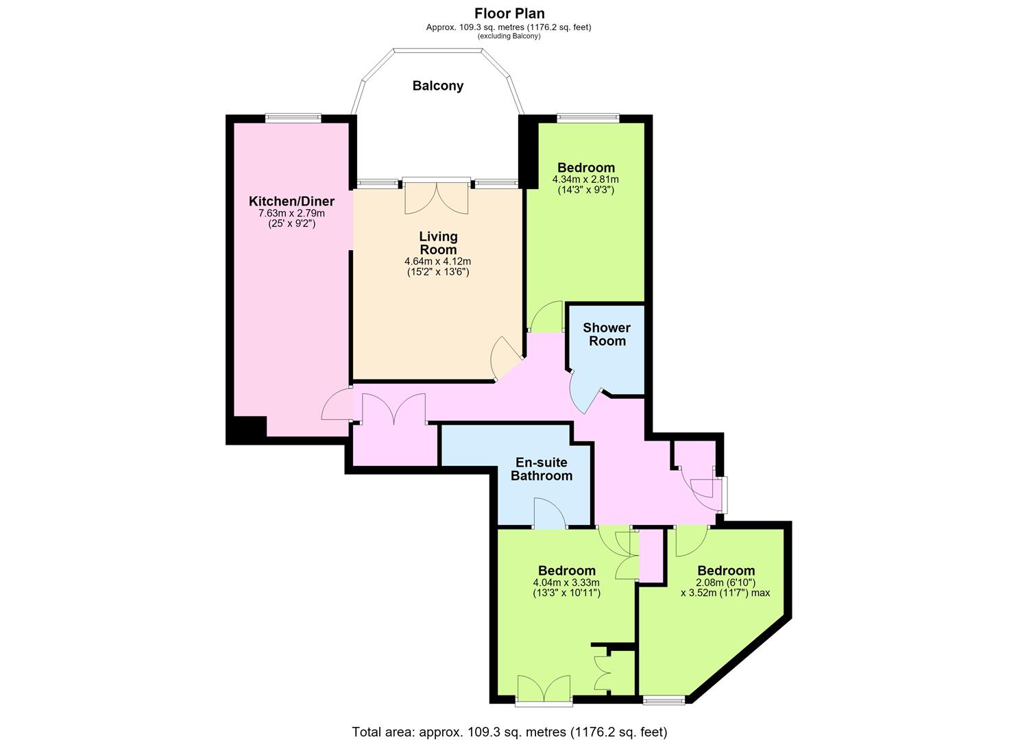 Steyne Gardens, Worthing floorplan