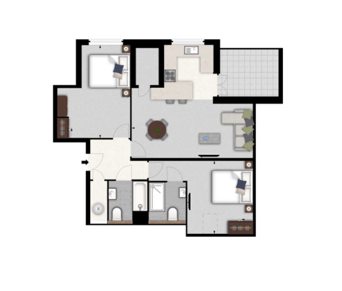 Oxford Penthouse, Palace Wharf, Rainville Road, London floorplan
