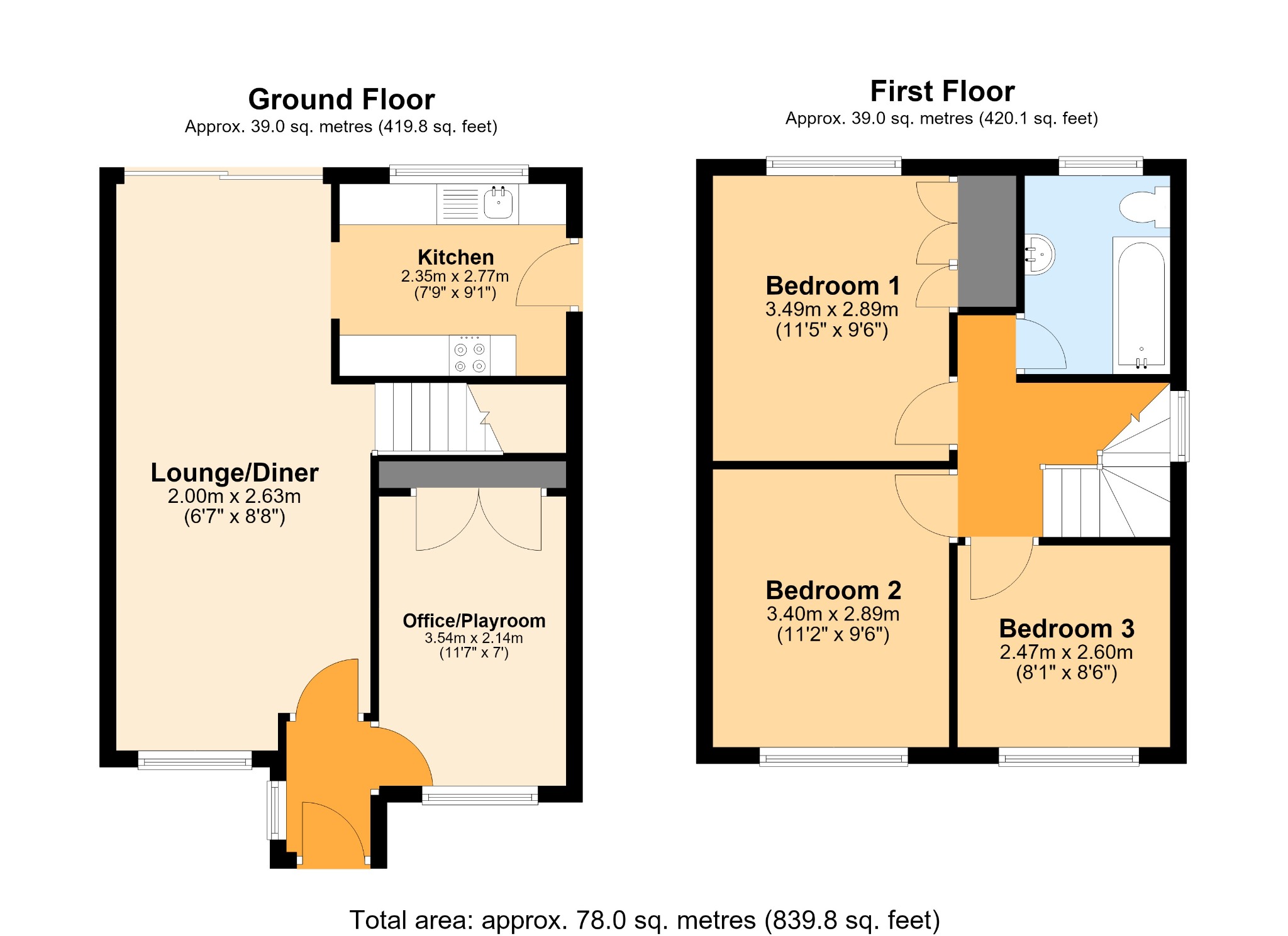 26, Glenrise Close, Cardiff floorplan