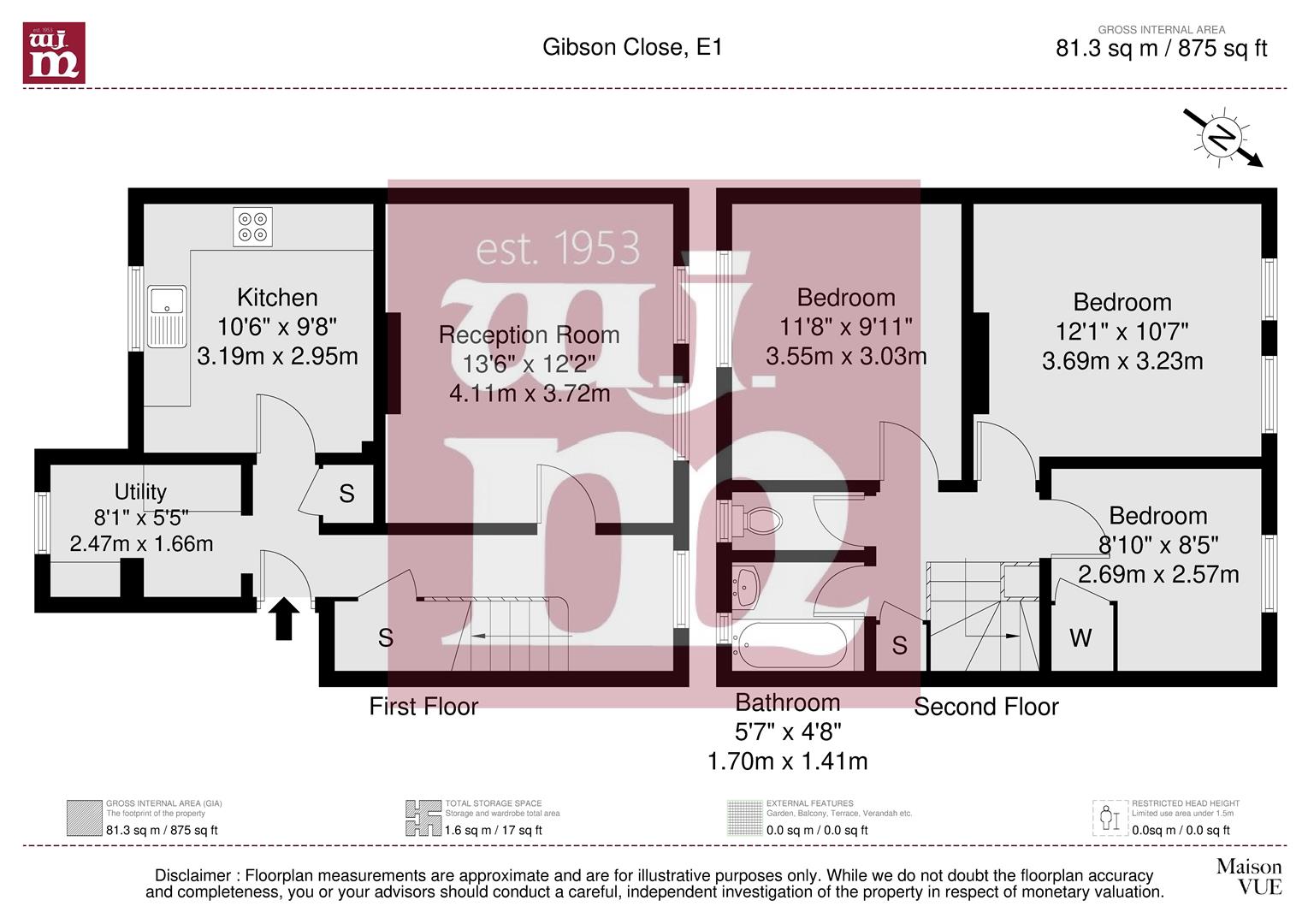 10, Gibson Close, Stepney Green, London floorplan