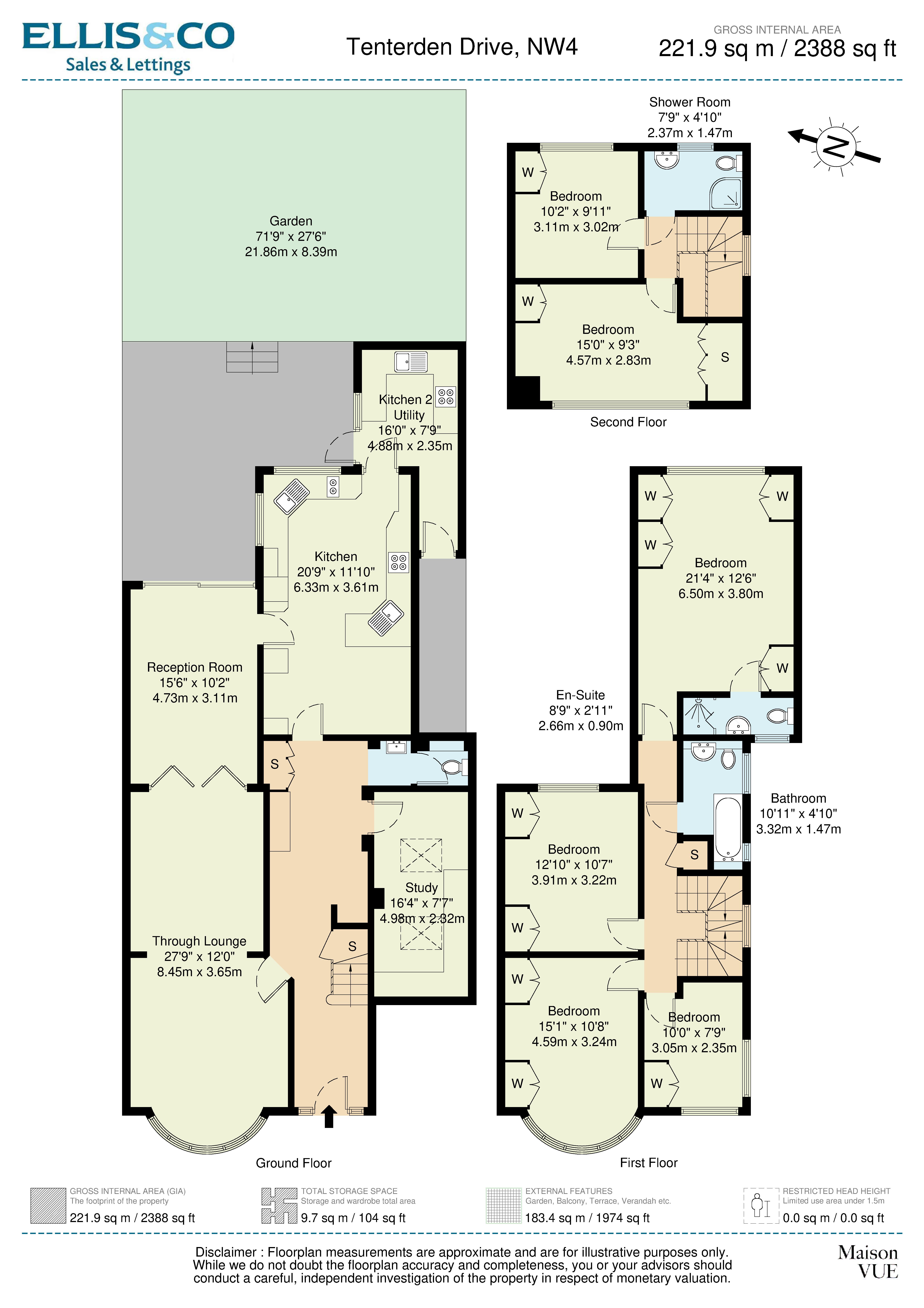 31, Tenterden Drive, Hendon floorplan