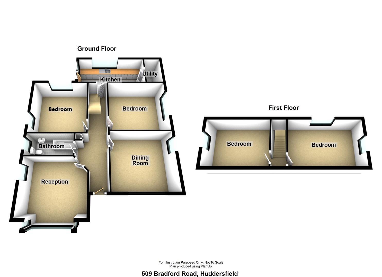 509, Bradford Road, Huddersfield floorplan