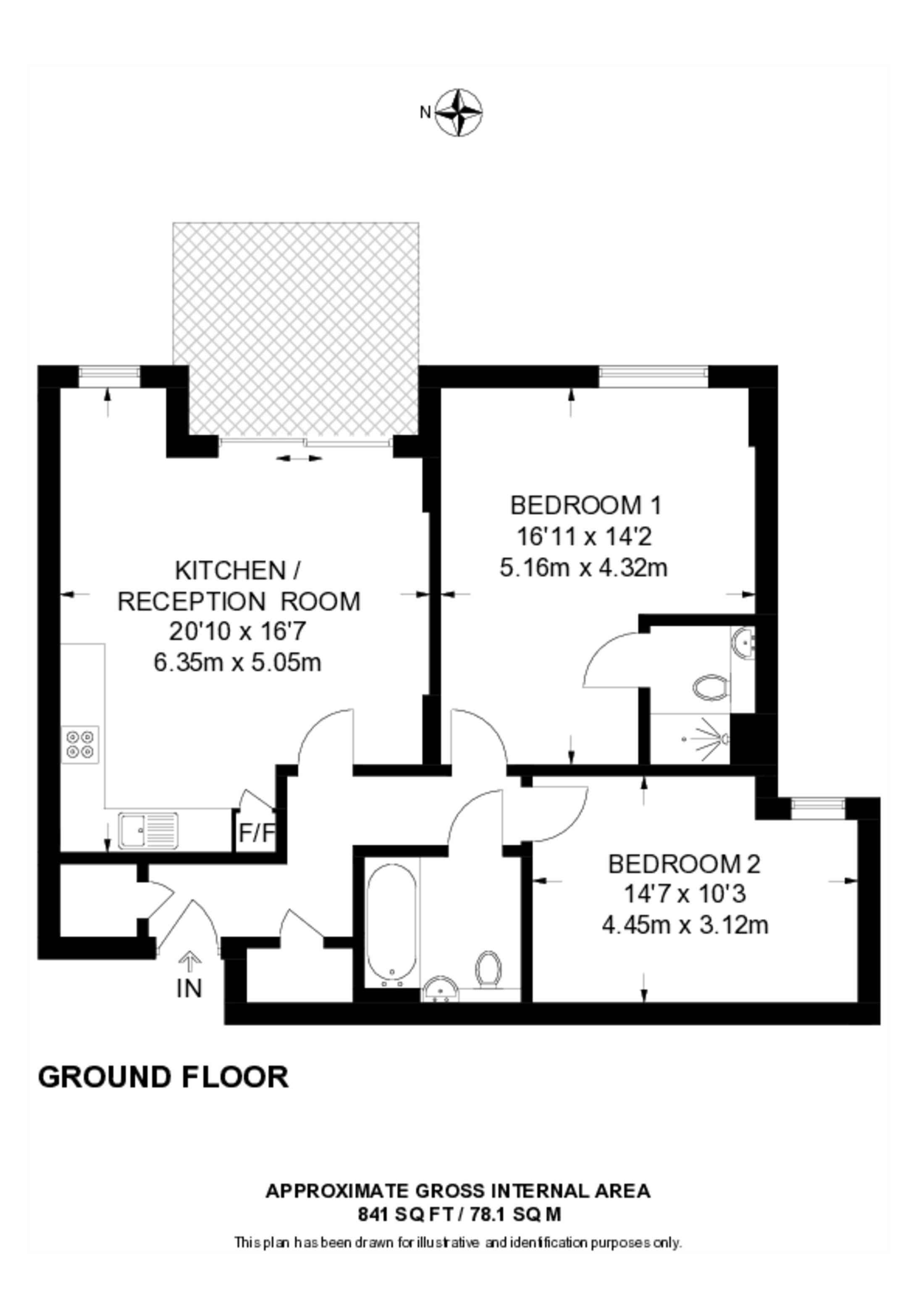 Brunswick House, Neasden floorplan