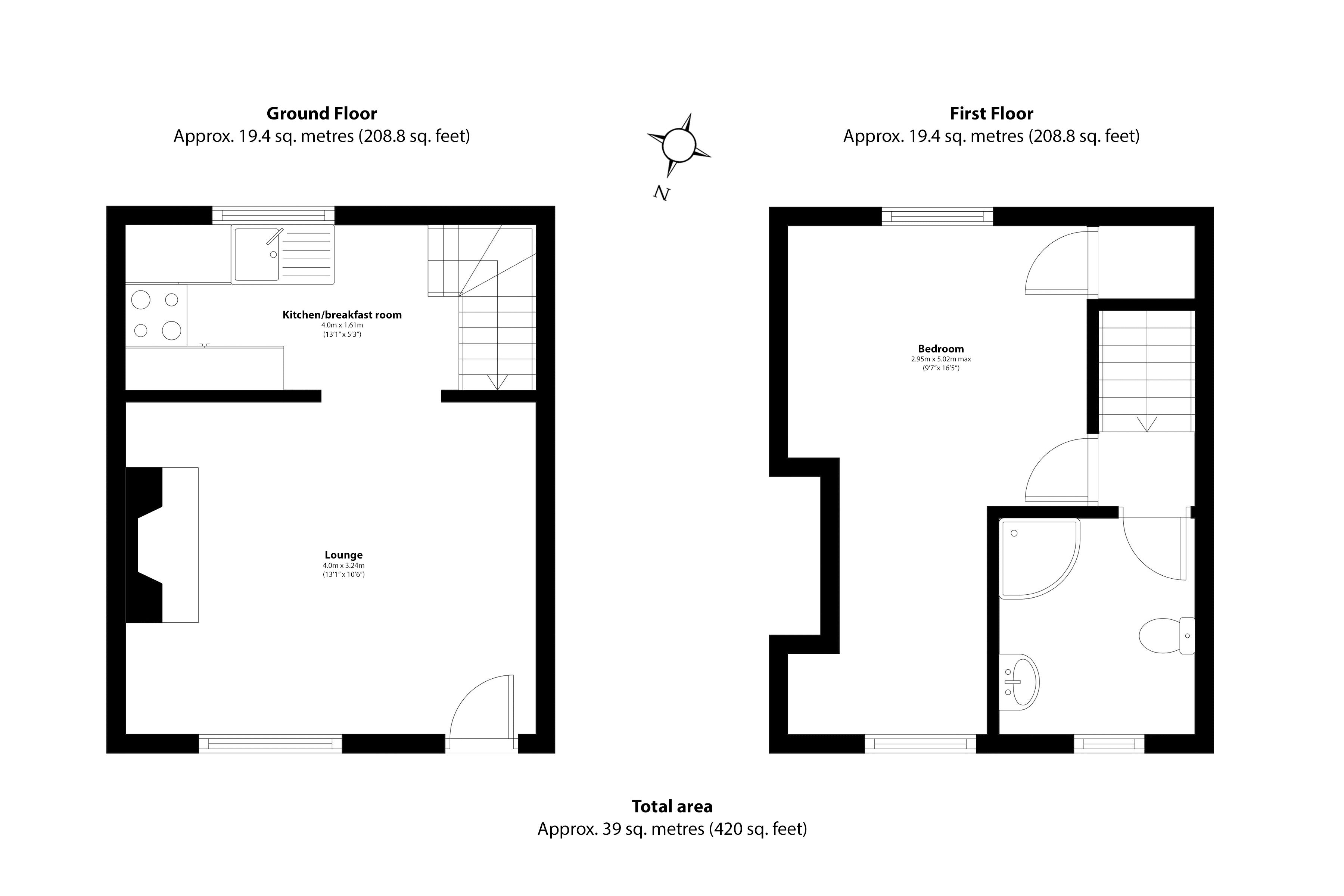 9, St. Milburga's Row, Much Wenlock floorplan