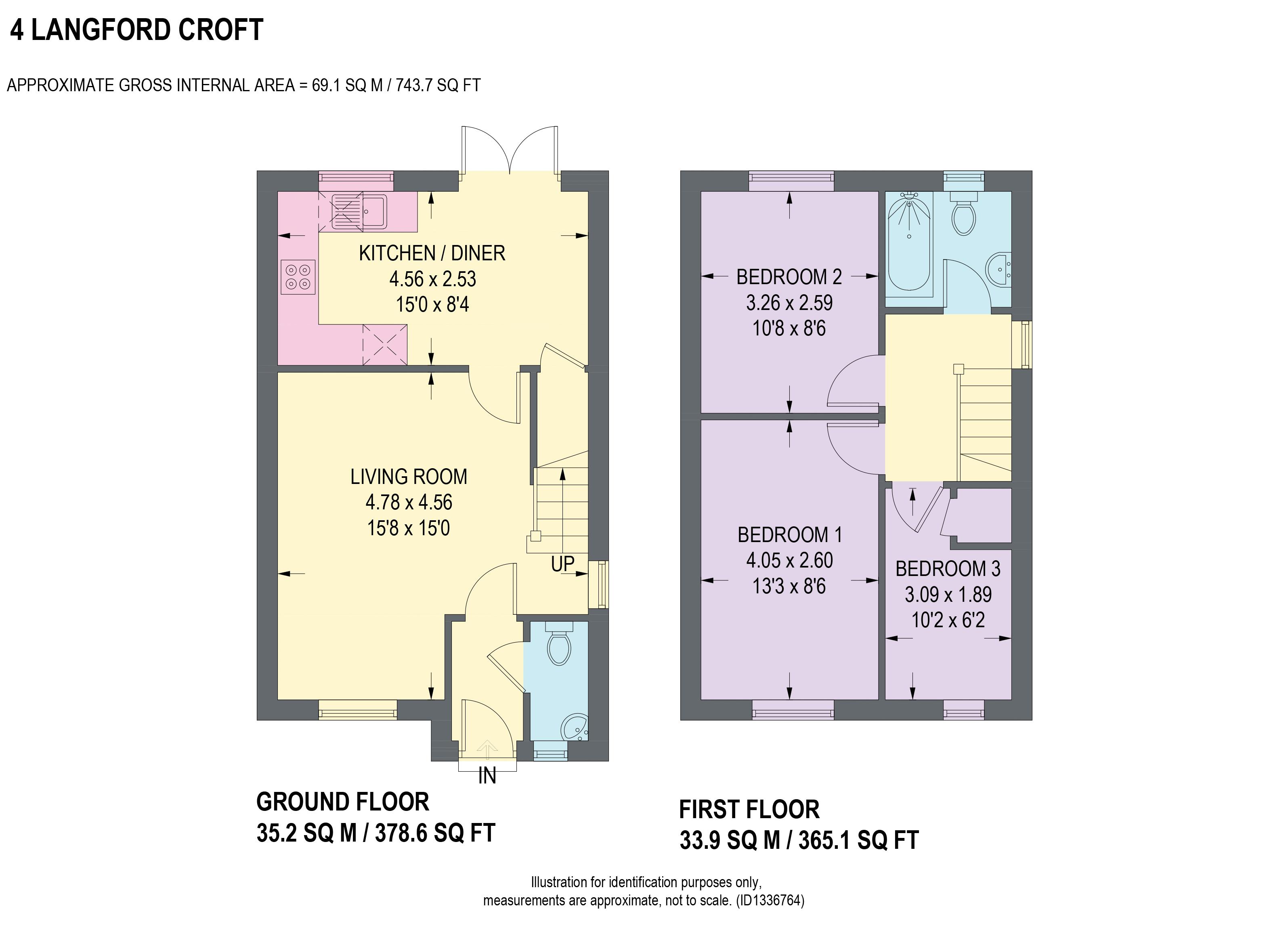 4, Langford Croft, Chesterfield floorplan