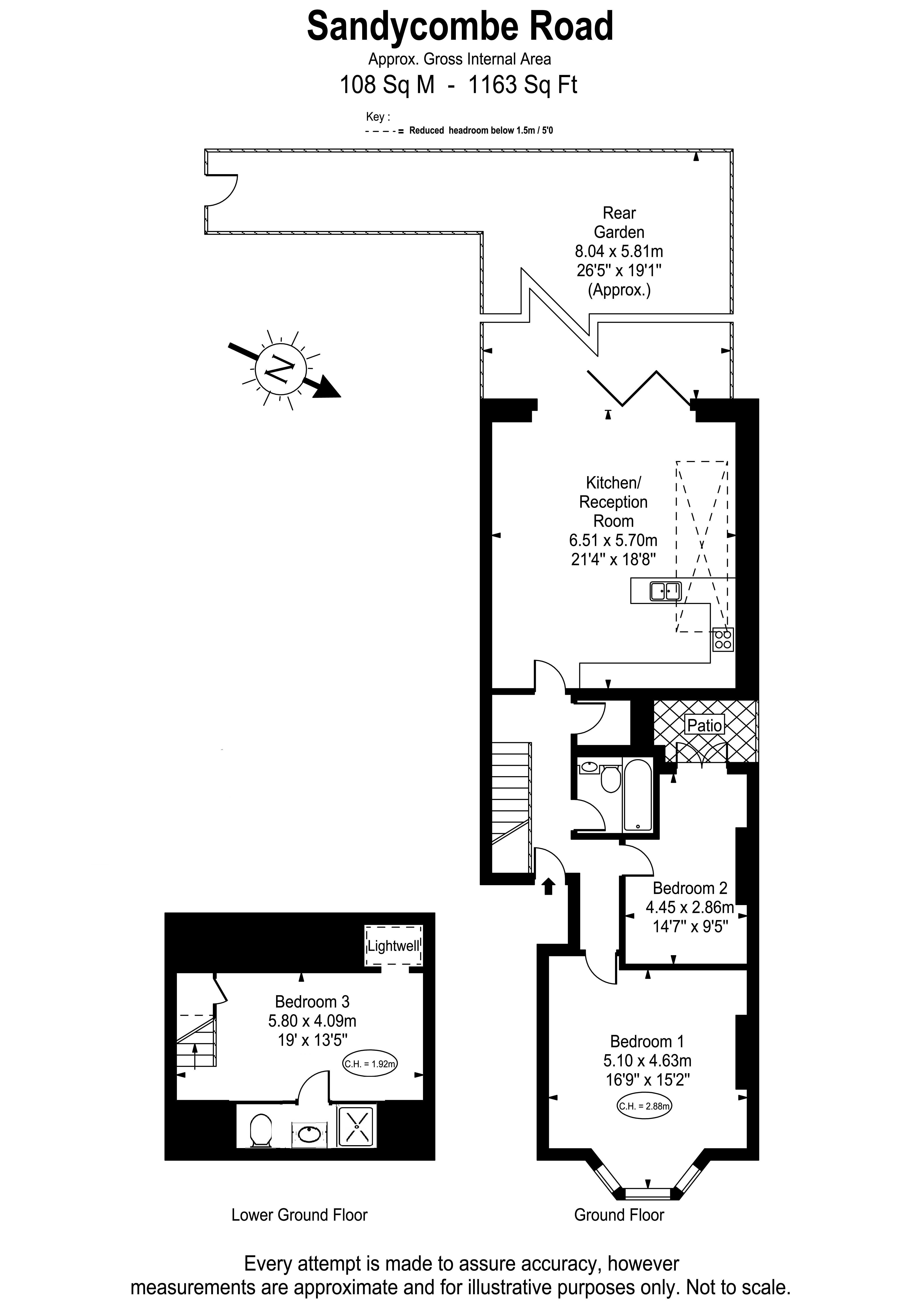 Ground Floor Flat, 256, Sandycombe Road, Surrey floorplan
