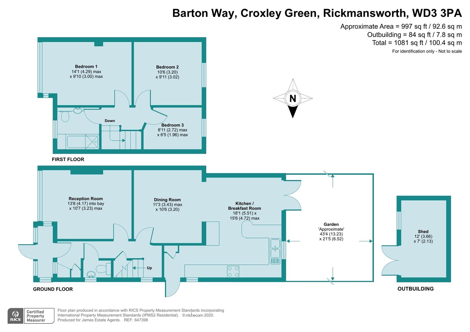 7, Barton Way, Rickmansworth floorplan