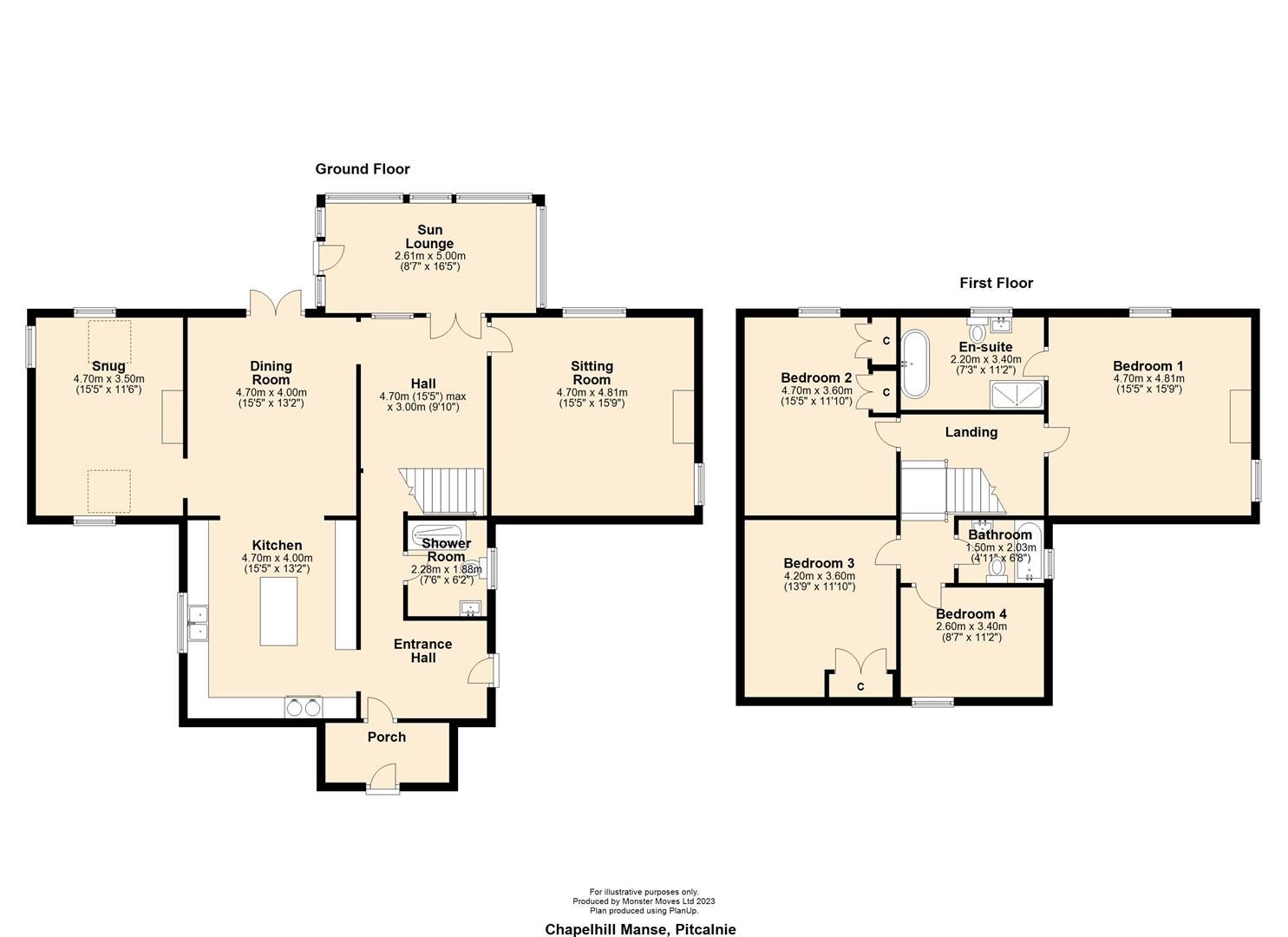 Chapelhill Manse, Pitcalnie, Tain floorplan