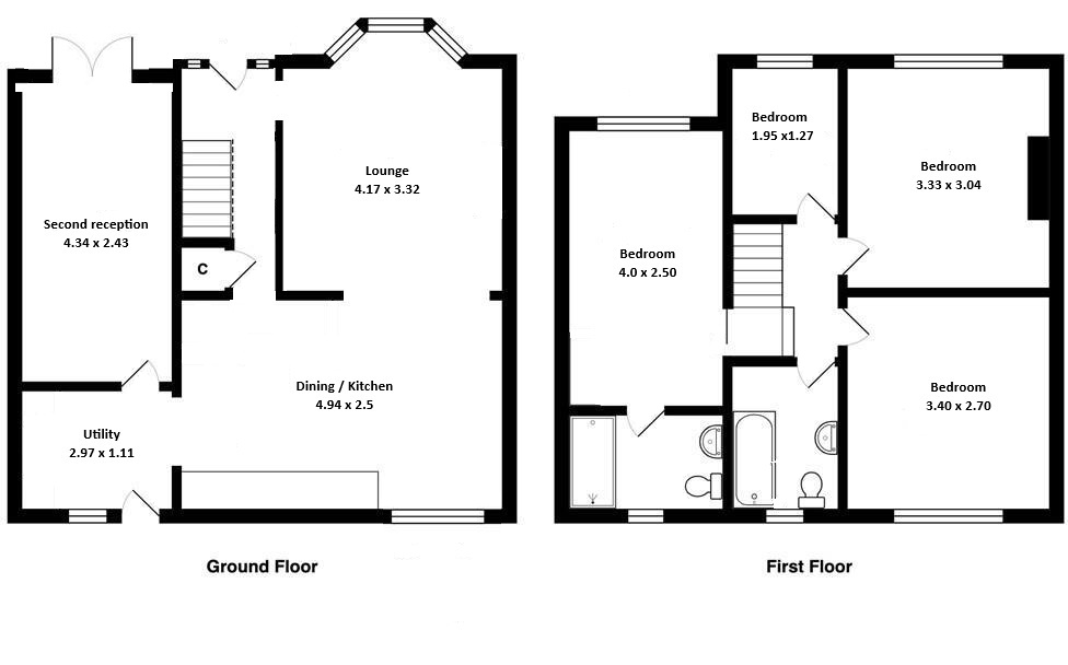 2, Laithe Close, Keighley floorplan