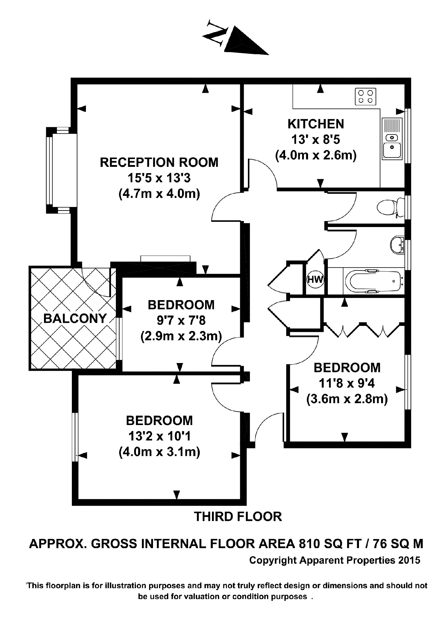 16 Essex Court, Station Road, London floorplan