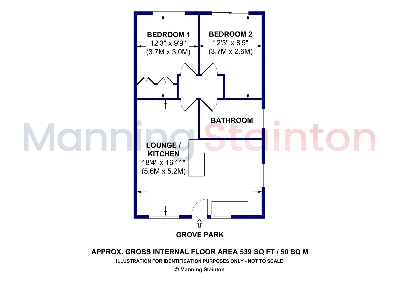 73, Grove Park, Wakefield floorplan