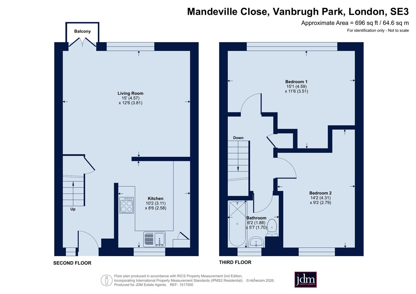 23, Mandeville Close, London floorplan