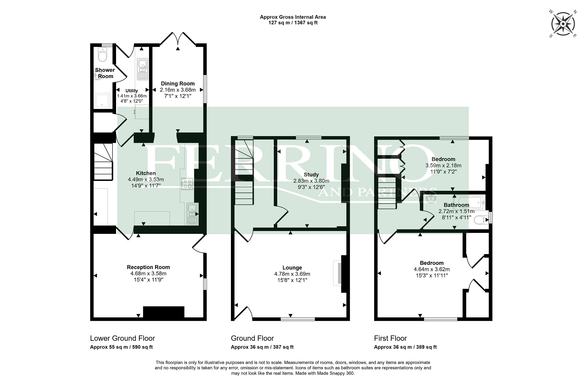 Olde Bank House, (3/4 Beds and Parking), Lydney floorplan